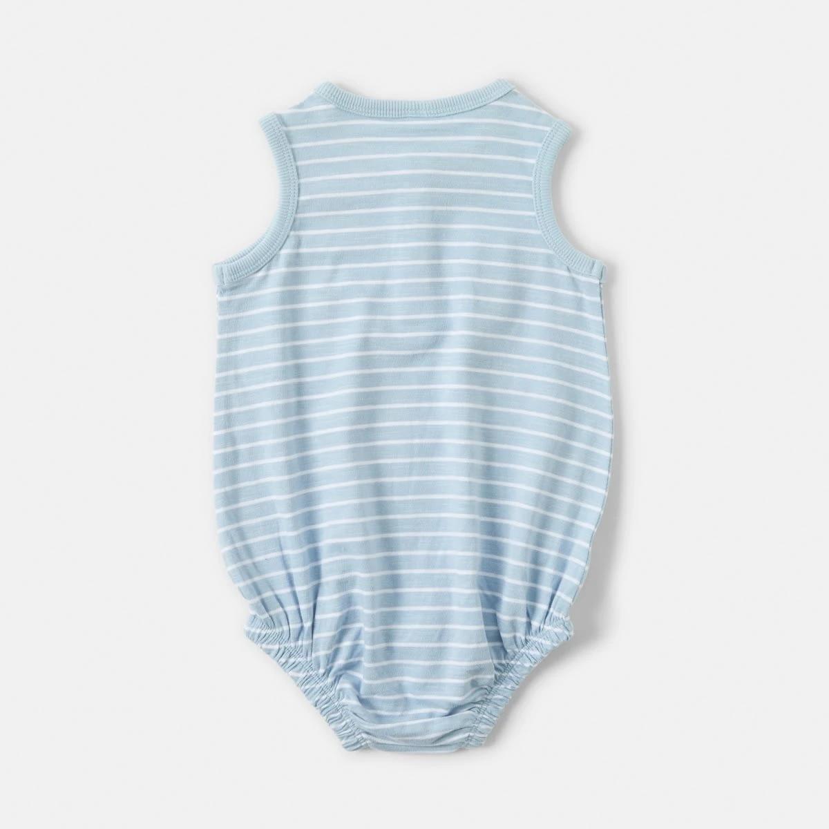 2 Henley Neck Bodysuit Stripes, 2 of 3