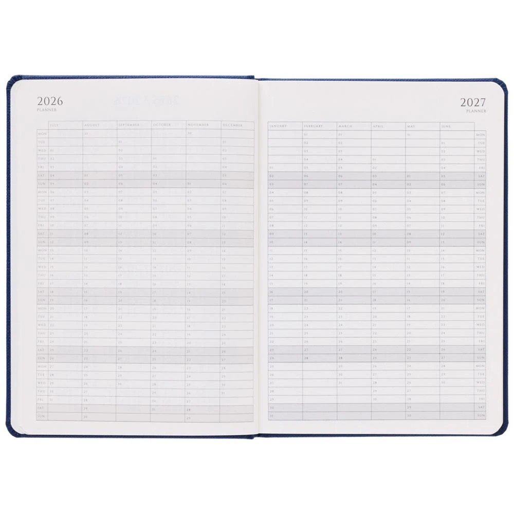 4 J.Burrows A5 Week to View Textured FY26/27 Diary Navy, 4 of 6