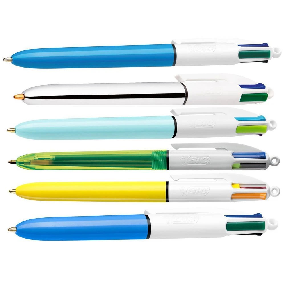 3 BIC 4 Colours Ballpoint Pens Fun Assorted Fun 6 Pack, 3 of 3