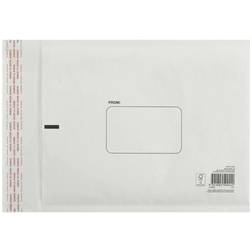 2 PPS Bubble Mailing Bag Size 2 235 x 330mm White, 2 of 2