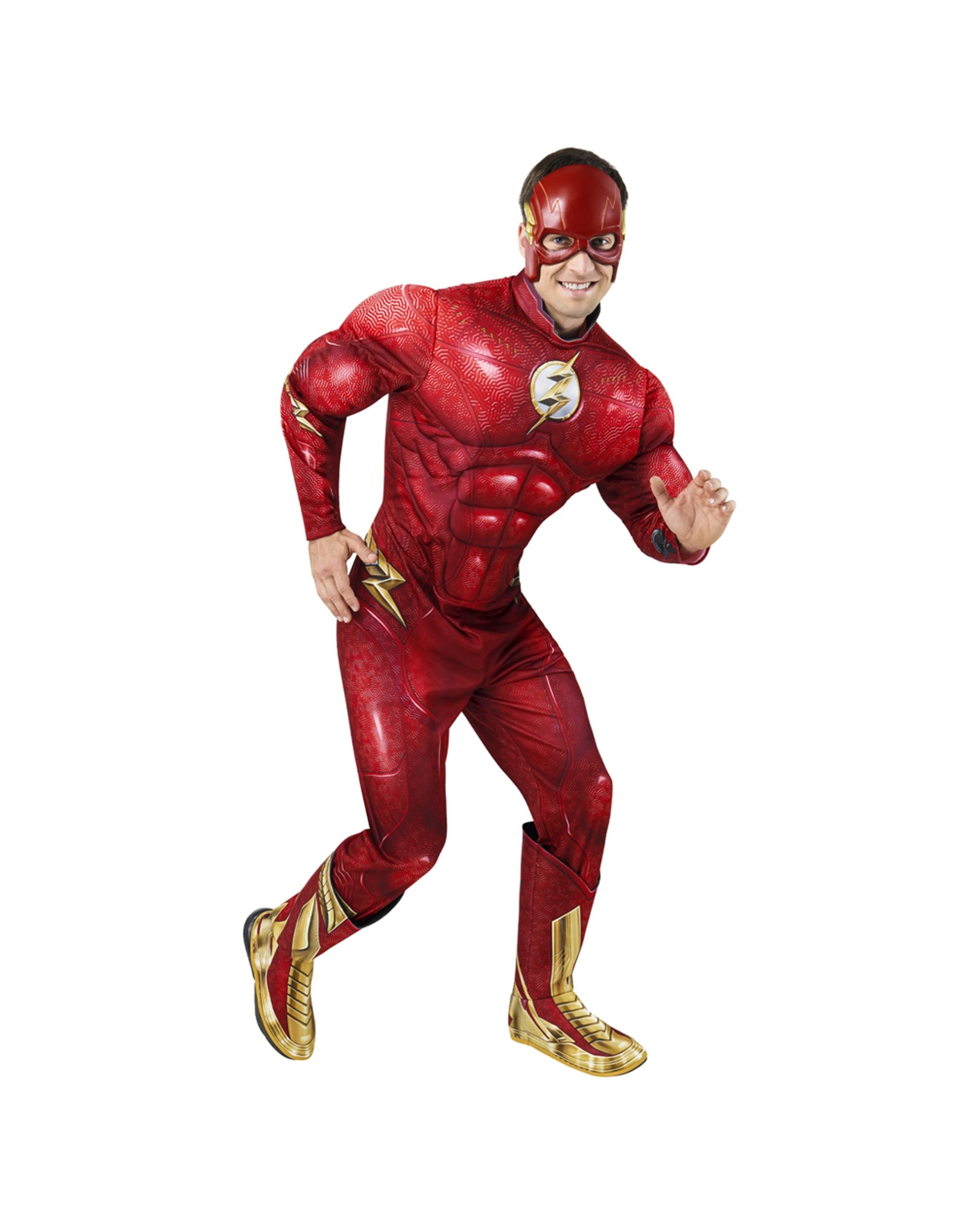 1 Dc Comics The Flash Deluxe Costume Party Dress Up Size XL - Red, 1 of 1