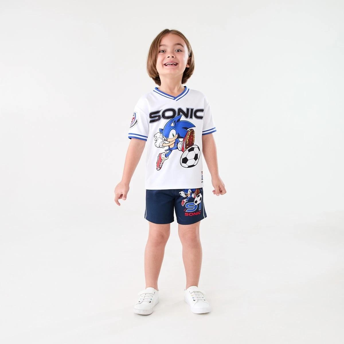 6 Sonic License Mesh Shorts SONIC PLAYS SOCCER 91, 6 of 7
