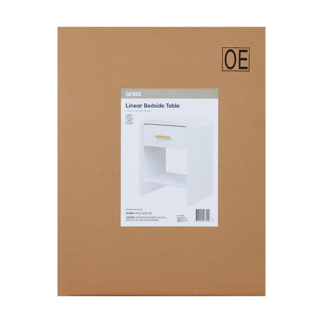 9 Linear 1 Drawer Bedside Table, 9 of 10