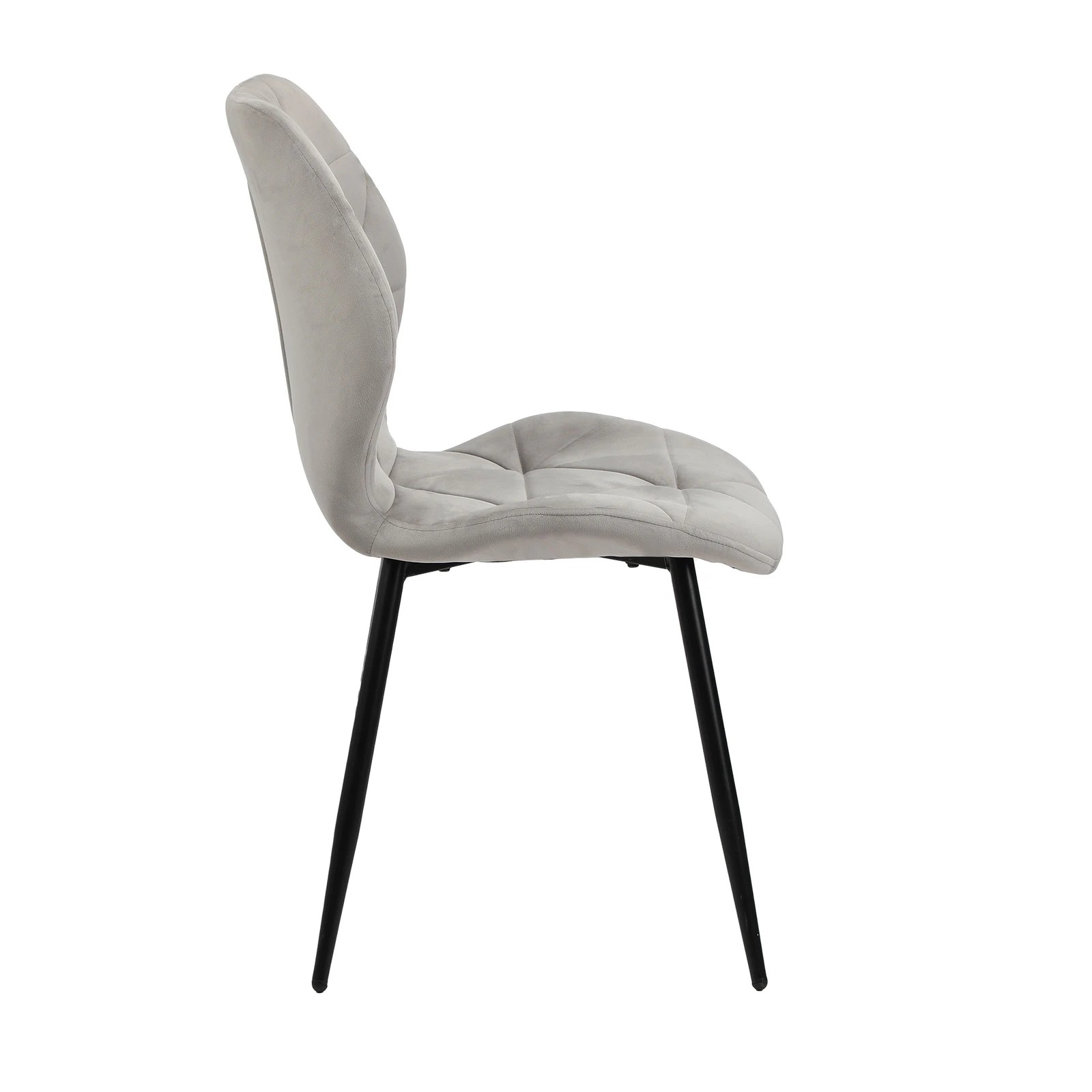 7 Oikiture Set Of 6 Dining Chairs Kitchen Chair Padded Seat High Back Velvet
 - Grey, 7 of 10