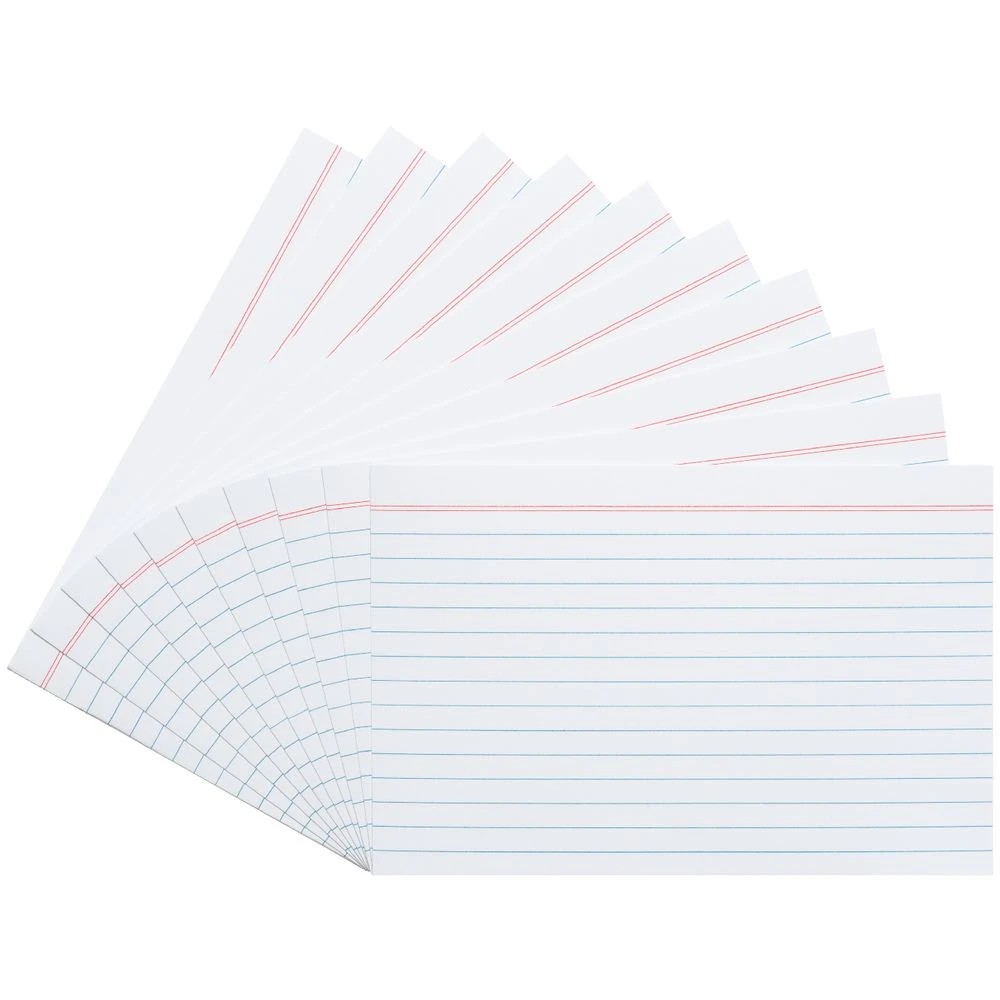 3 J.Burrows Index Cards Ruled 152 x 102mm White 100 Pack, 3 of 3