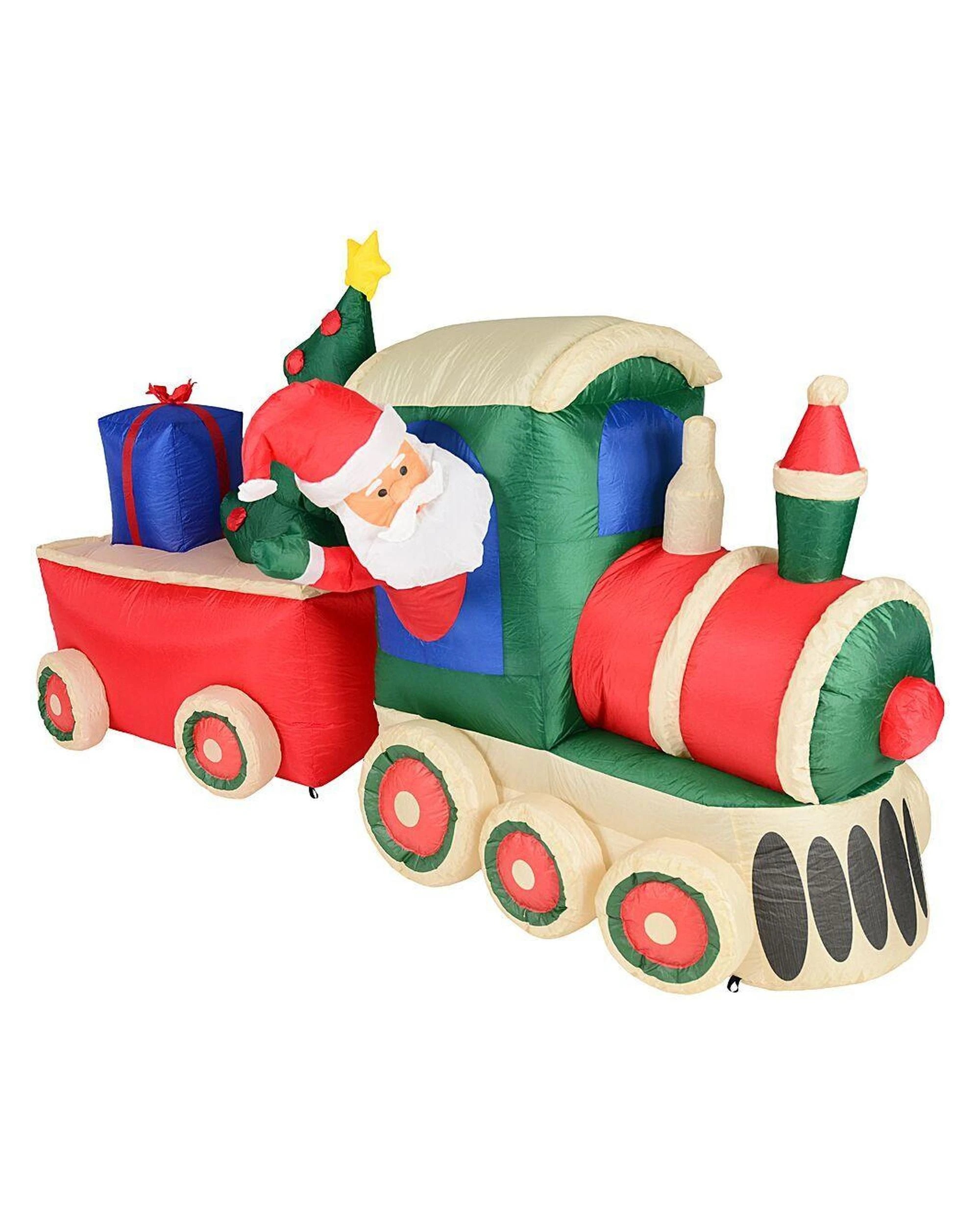 Christmas Warehouse 2.4m Santa Express Train Inflatable Display - LED ...