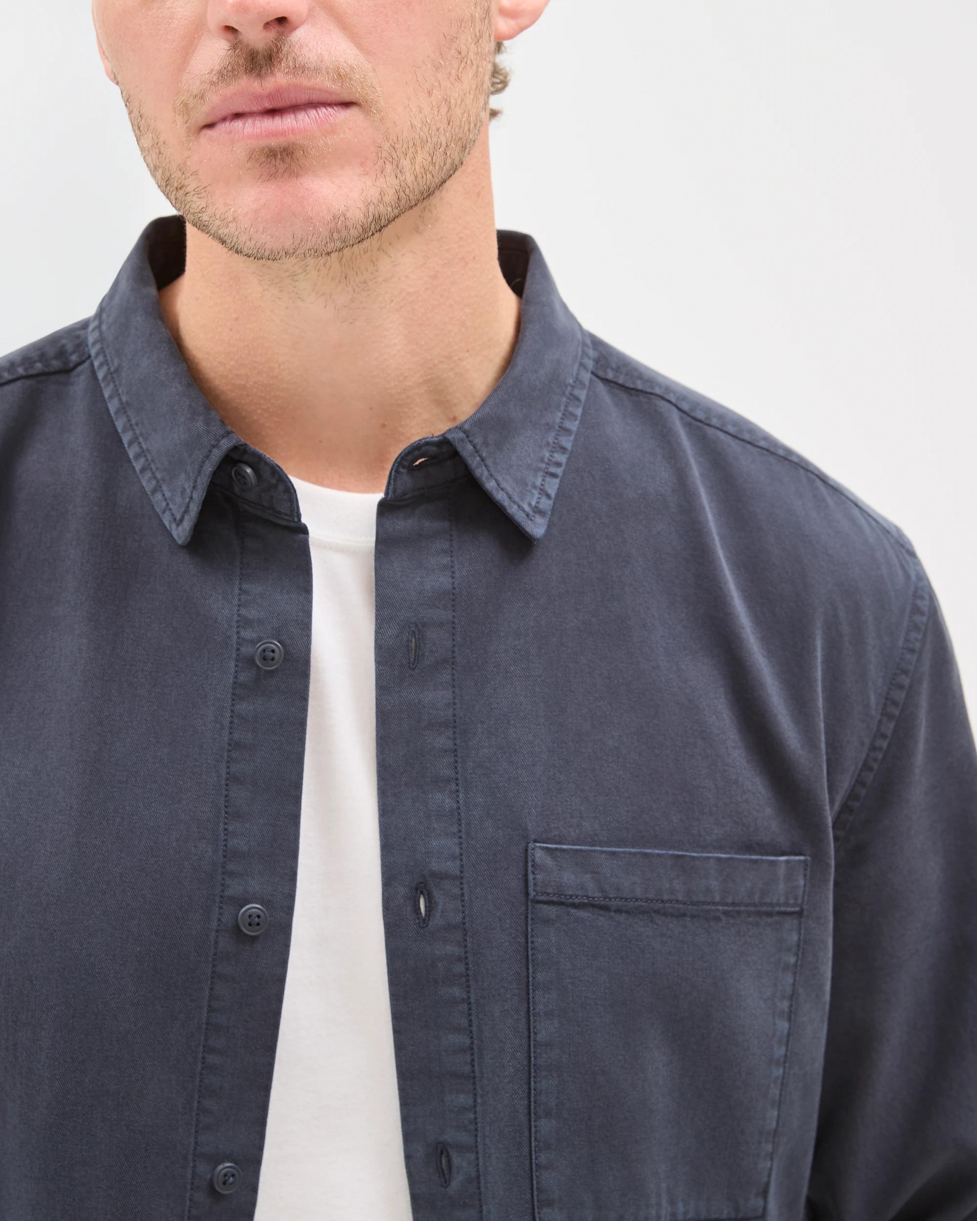 3 Target Man Long Sleeve Washed Shirt NIGHT SKY, 3 of 7