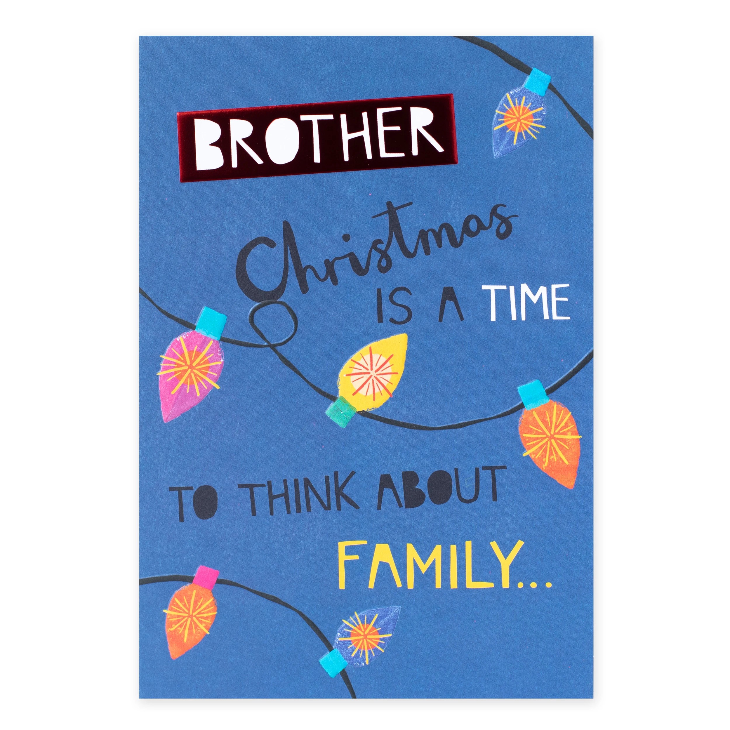 3 Hallmark Christmas Card - Brother Christmas Is a Time to Think About Family, 3 of 4