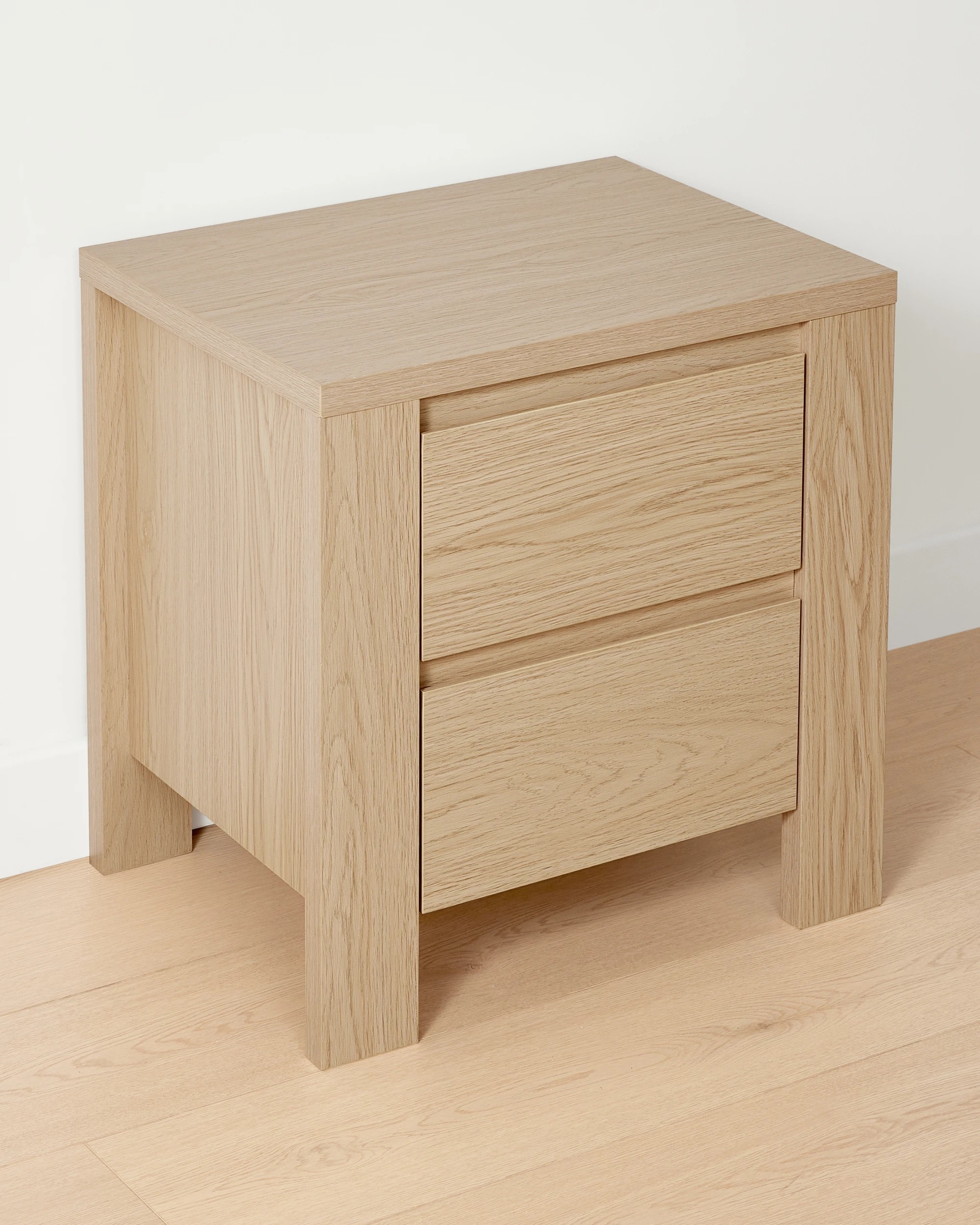 1 Tide 2 Drawer Bedside Table - Oak, 1 of 6