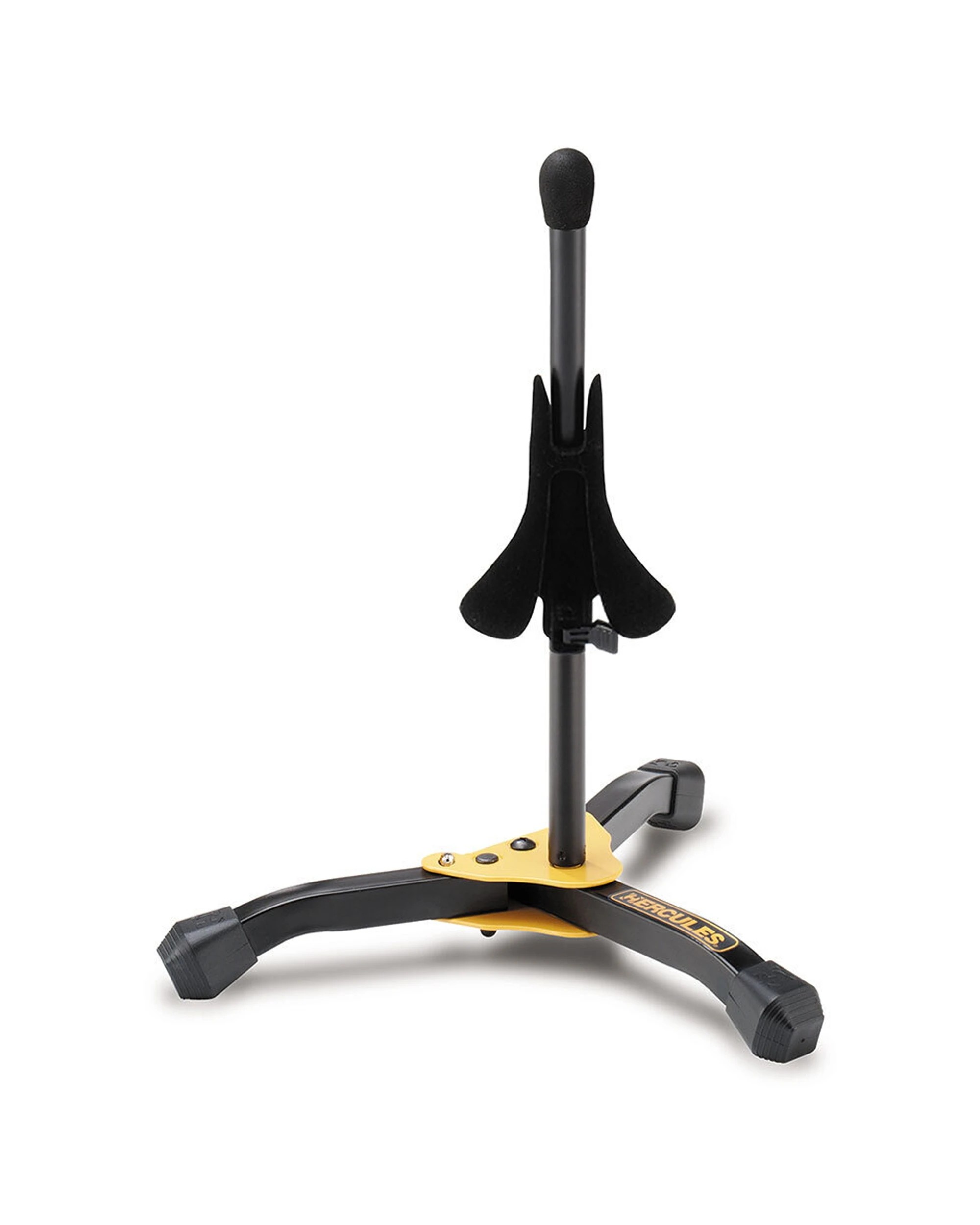 1 Hercules Musical Instrument Trumpet Cornet Stand Holder With Velvet Peg - Black, 1 of 2