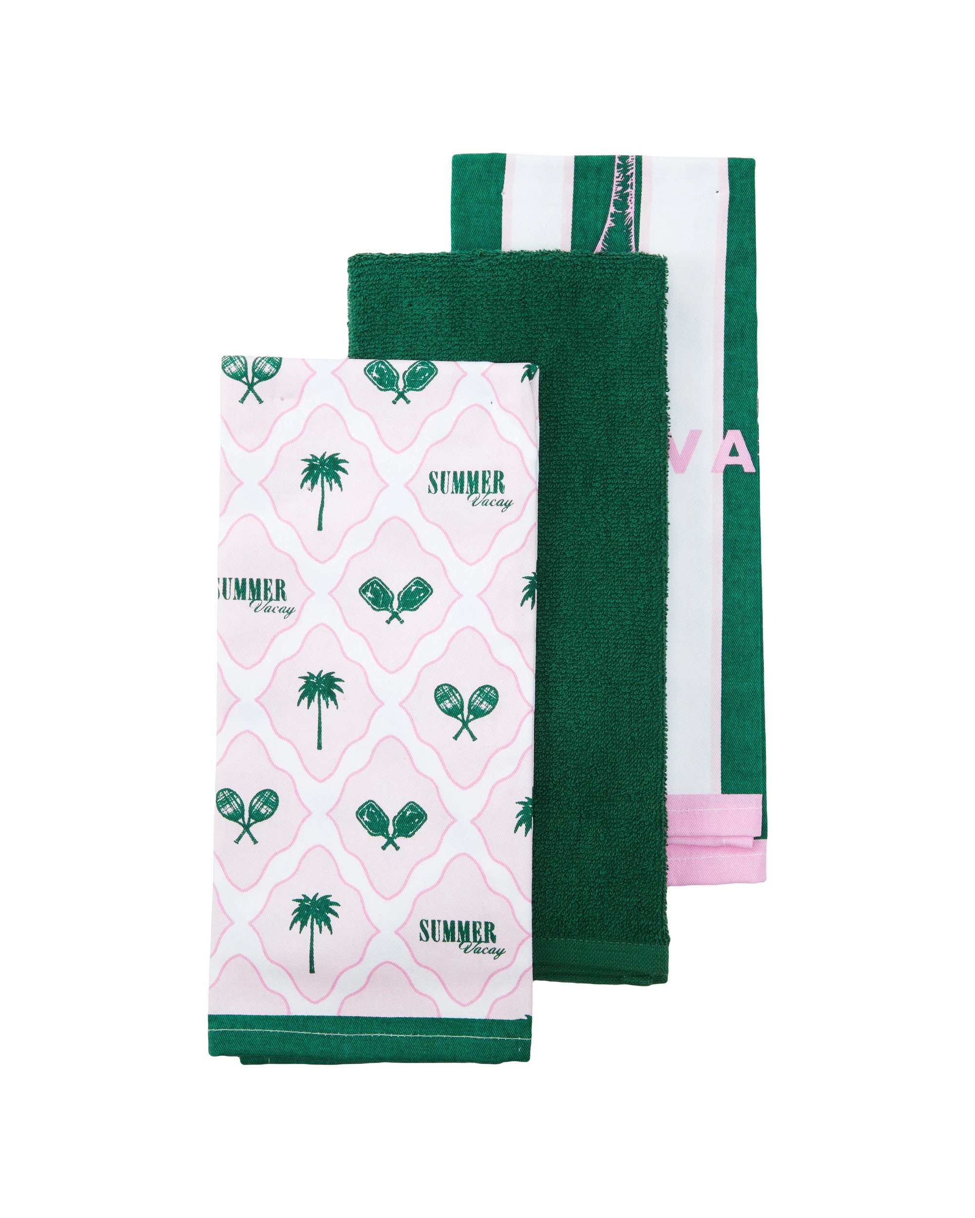 1 3 Pack Summer Vacay Tea Towels, 1 of 6