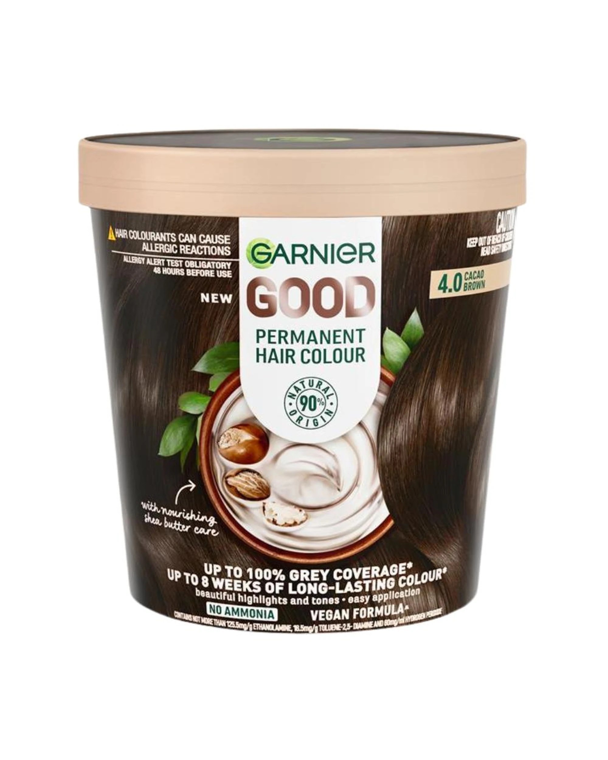2 3 x Garnier Permanent Hair Colour - 4.0 Cacao Brown - Brown, 2 of 10