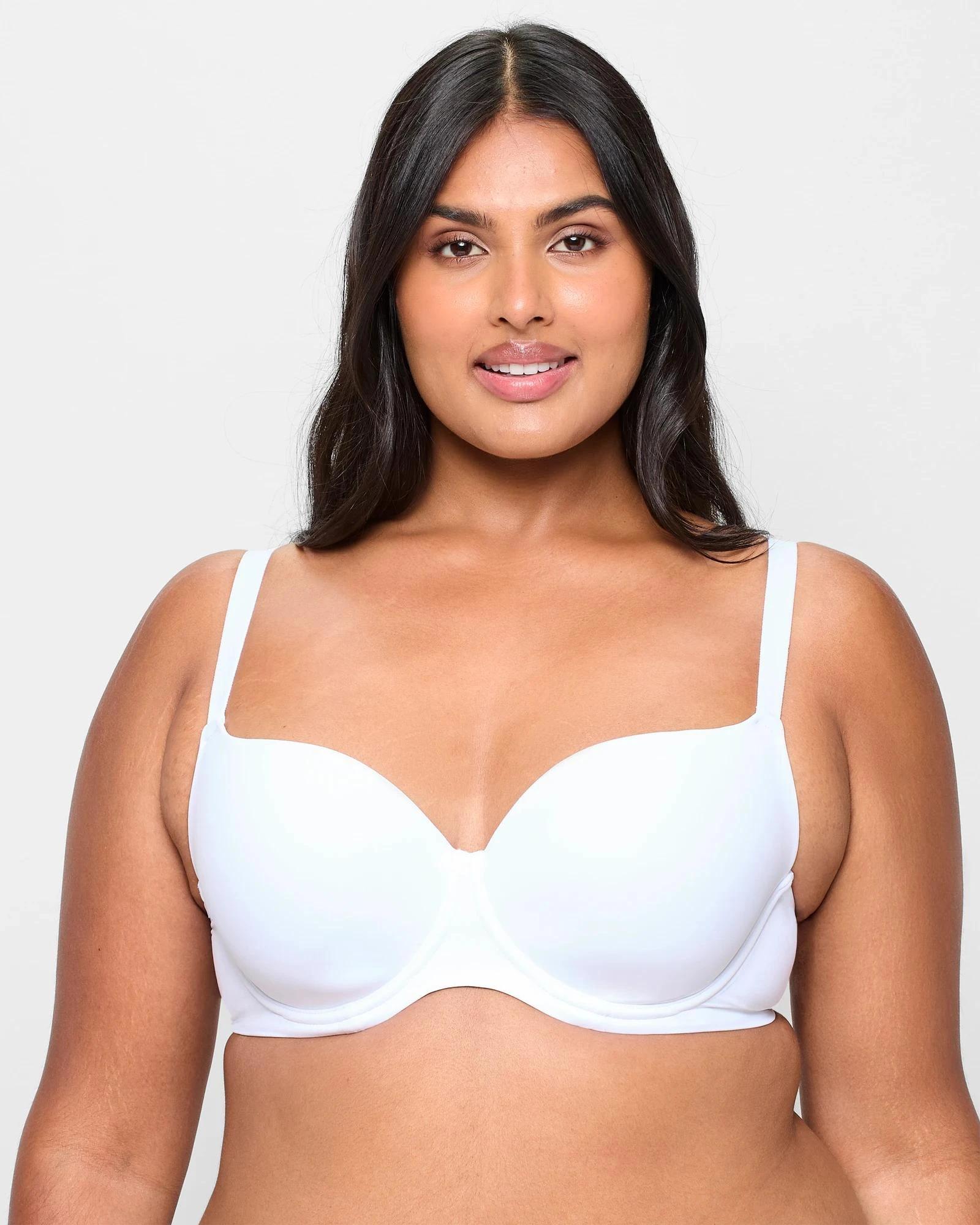 1 Target Plus Size T-Shirt Bra - Mila WHITE, 1 of 2