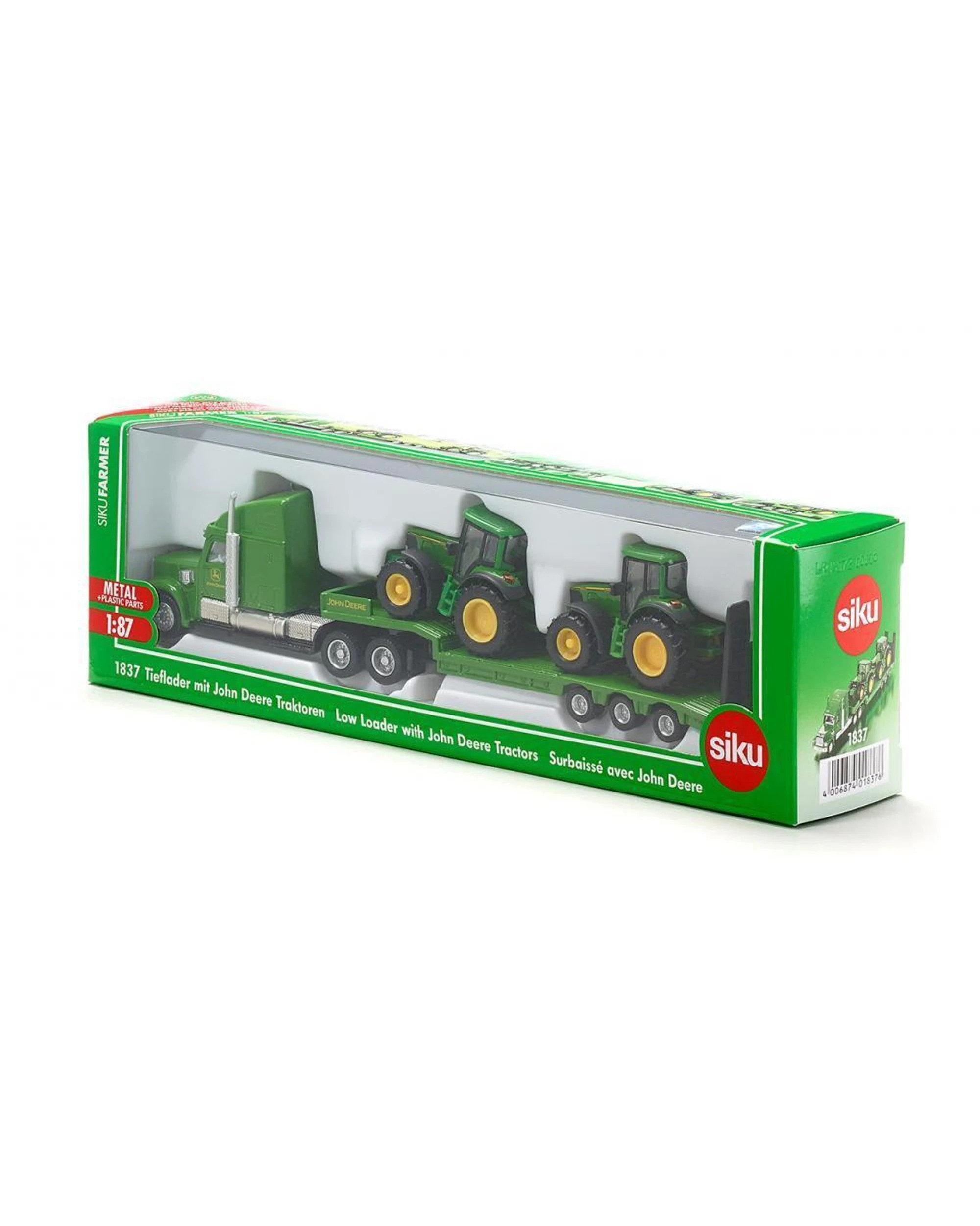 2 Siku Farmer Low Loader with John Deere Tractors 1:87 Scale, 2 of 2