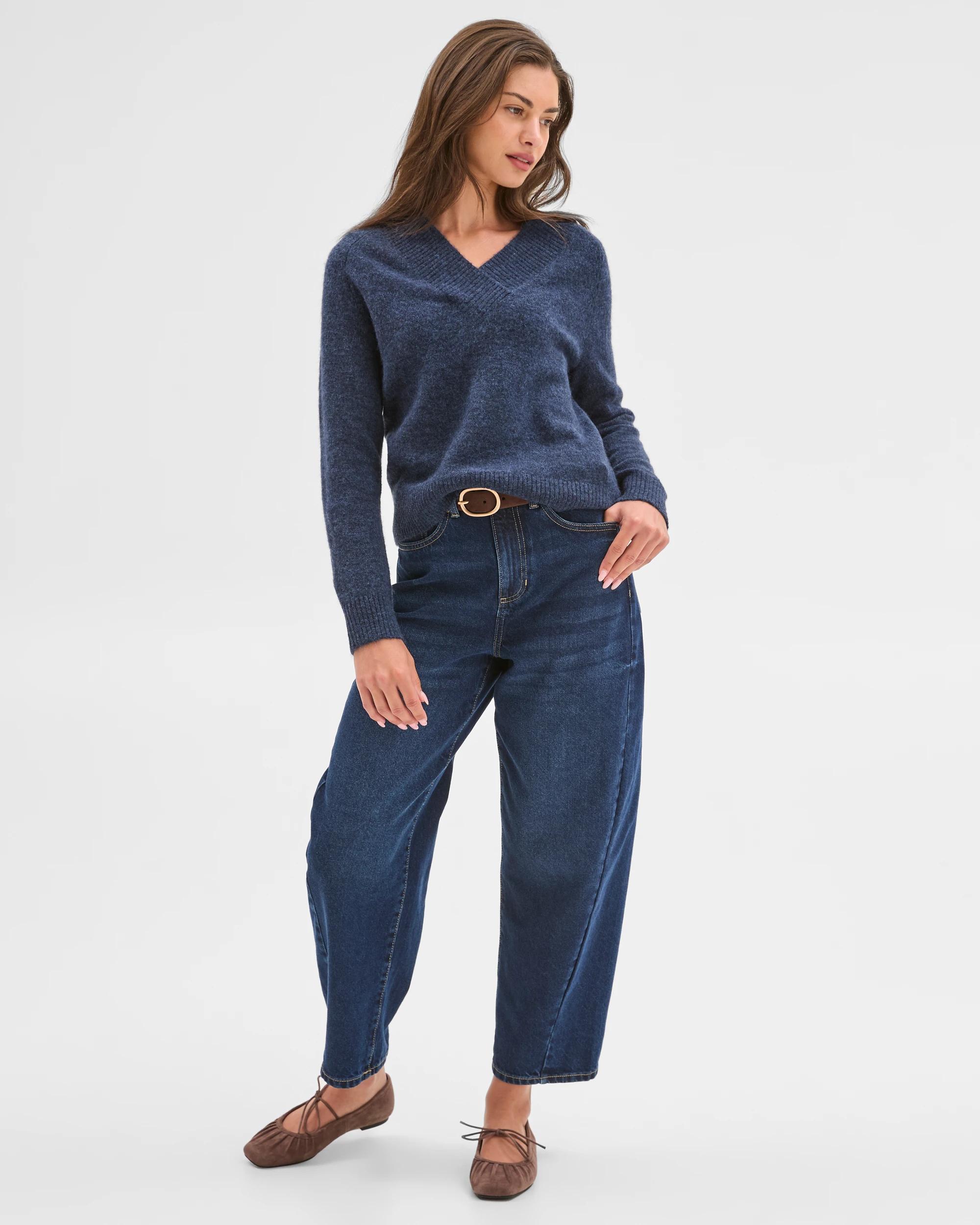 2 Target Petites Petites Long Sleeve Lofty Sweater NAVY BLAZER, 2 of 6