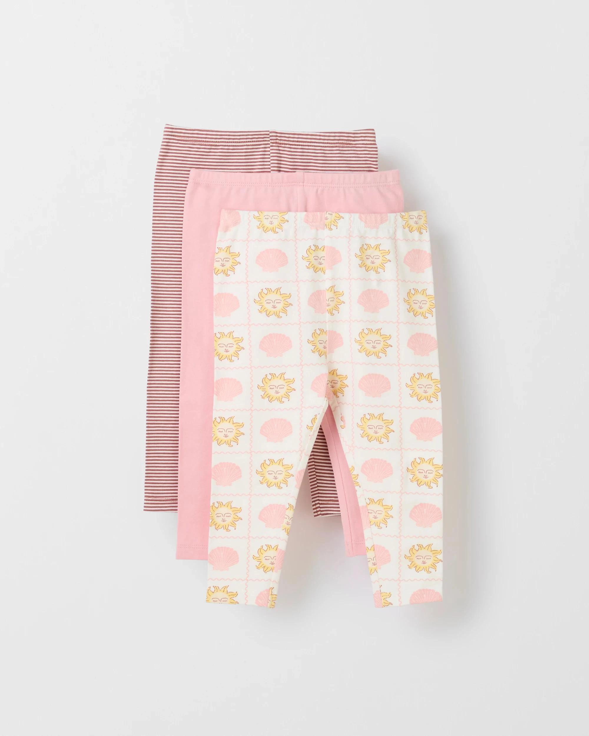 1 Target Baby Organic Cotton Baby Print Leggings 3 Pack SHELL, 1 of 5