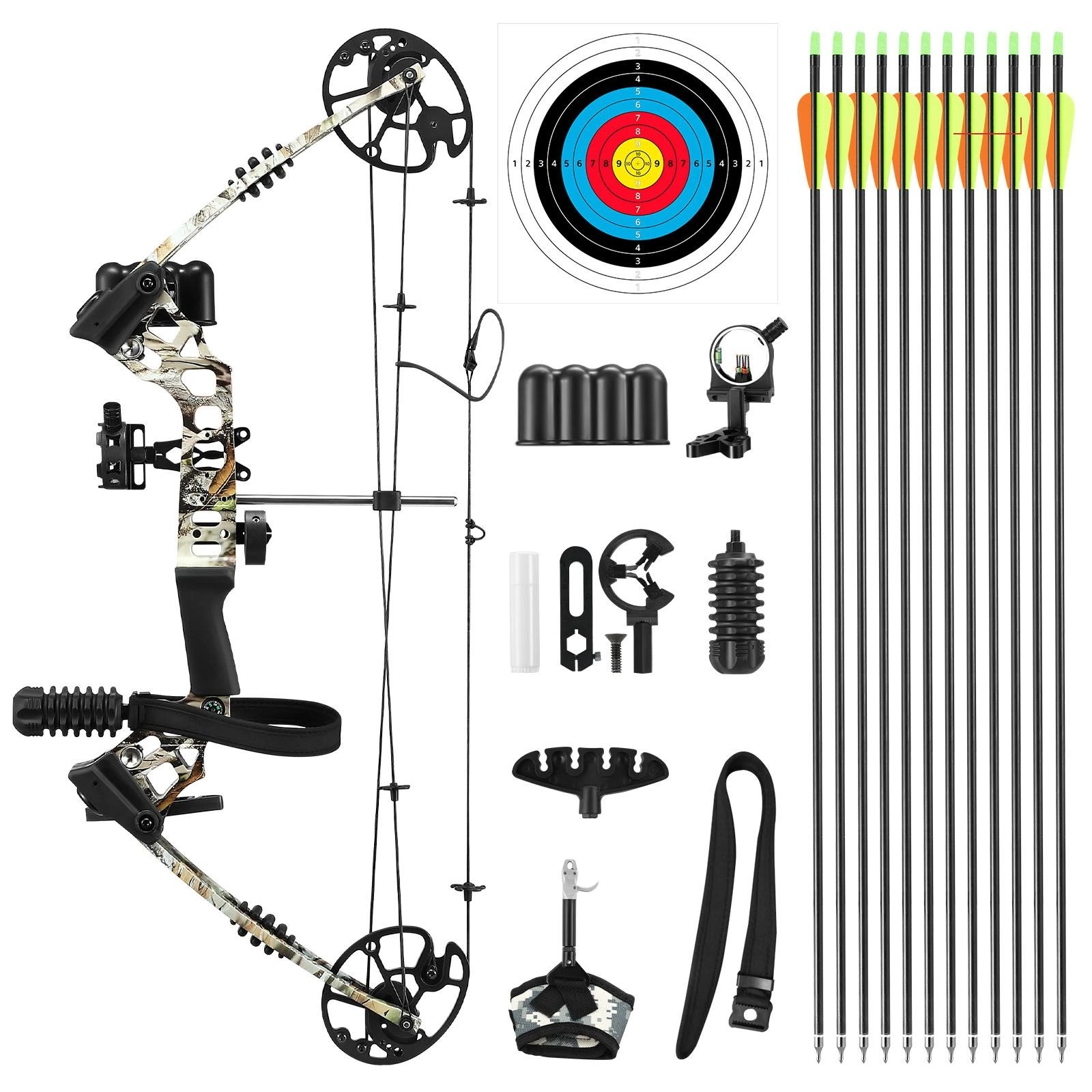 1 AUSWAY Compound Bow Arrow Set Archery Sports Hunting Target Shooting, 1 of 4