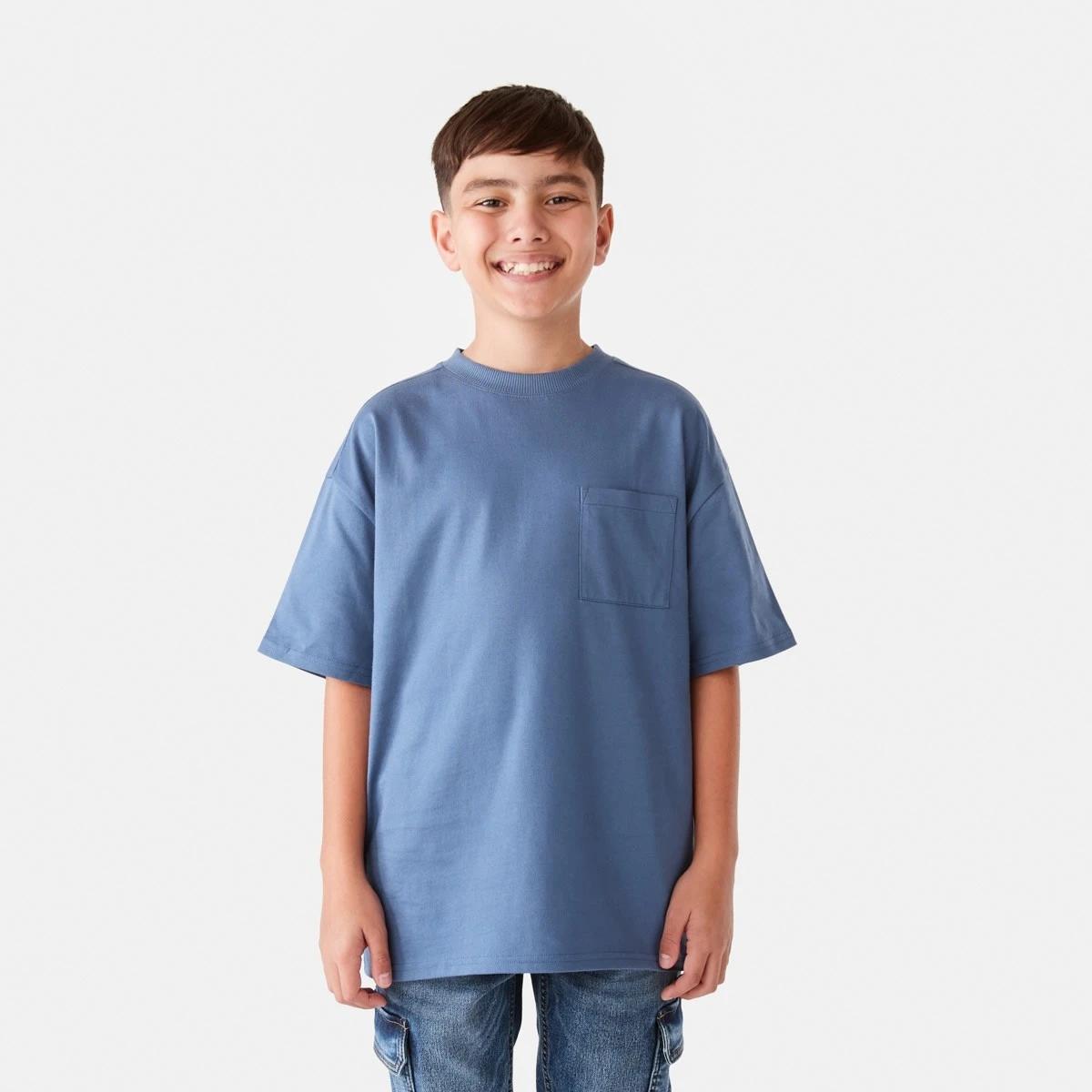 1 Short Sleeve Oversized T-shirt Blu Flicia, 1 of 9