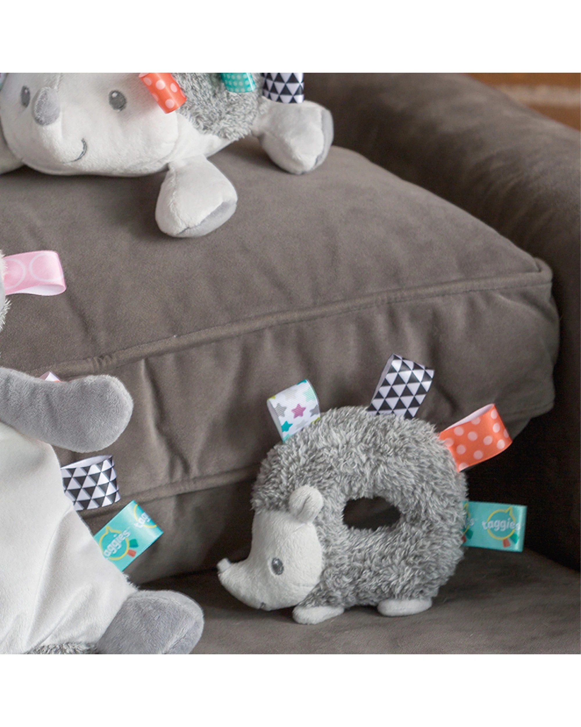 4 Mary Meyer Taggies Heather Hedgehog Teether Rattle Baby Toy 0 Months - Grey, 4 of 5