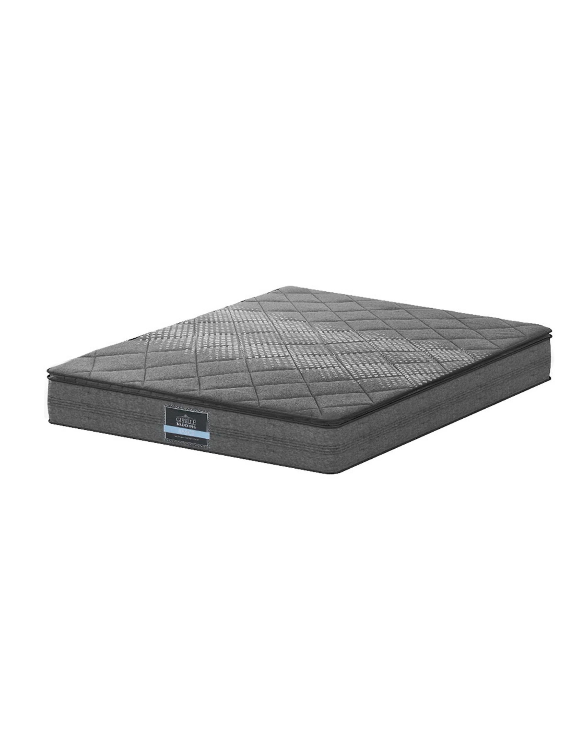 1 Giselle Bedding 18cm Mattress Pillow Top Single - Single Bed - Grey, 1 of 4