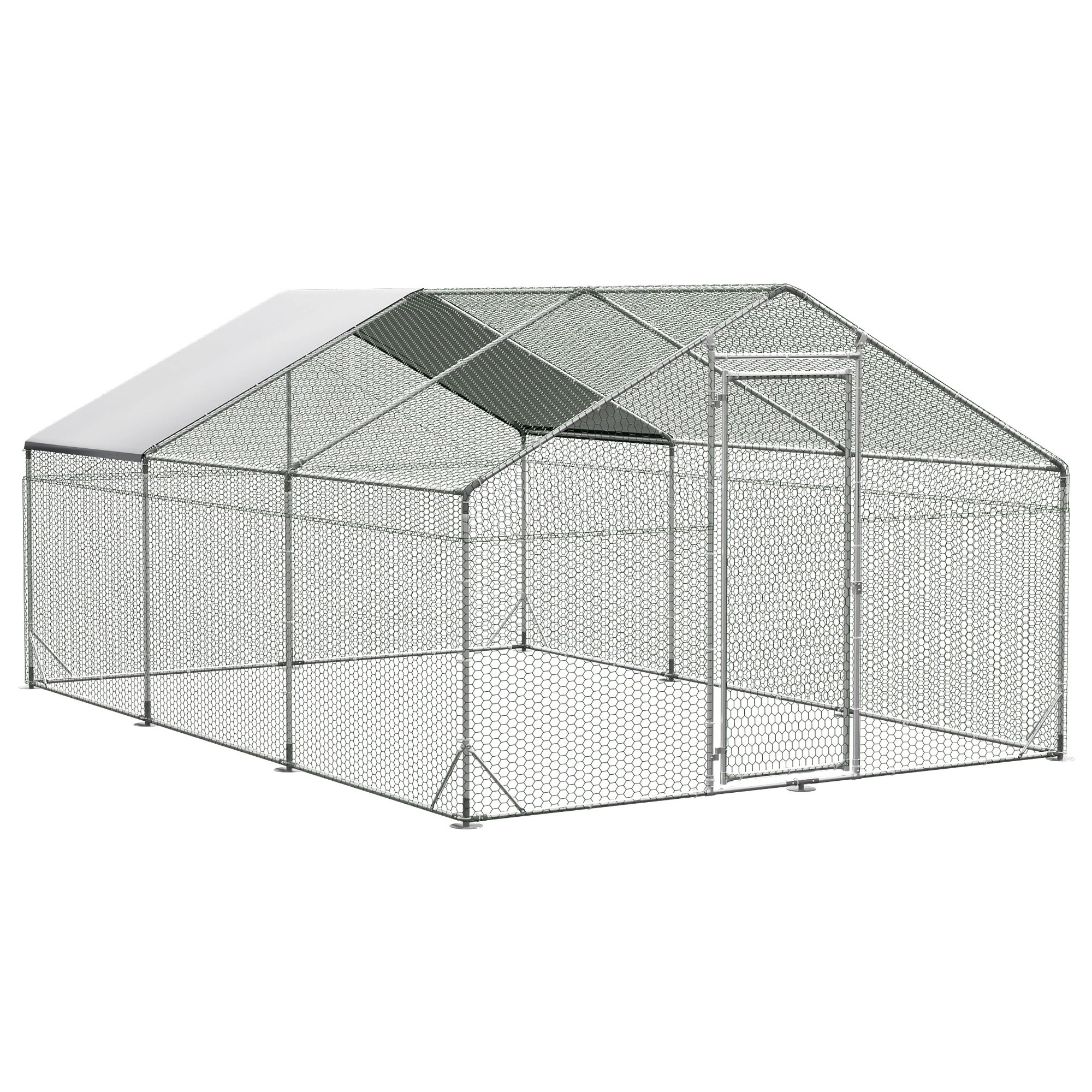 1 Pawz 600X300X195Cm Large Metal Walk-In Chicken Coop Cage, 1 of 8