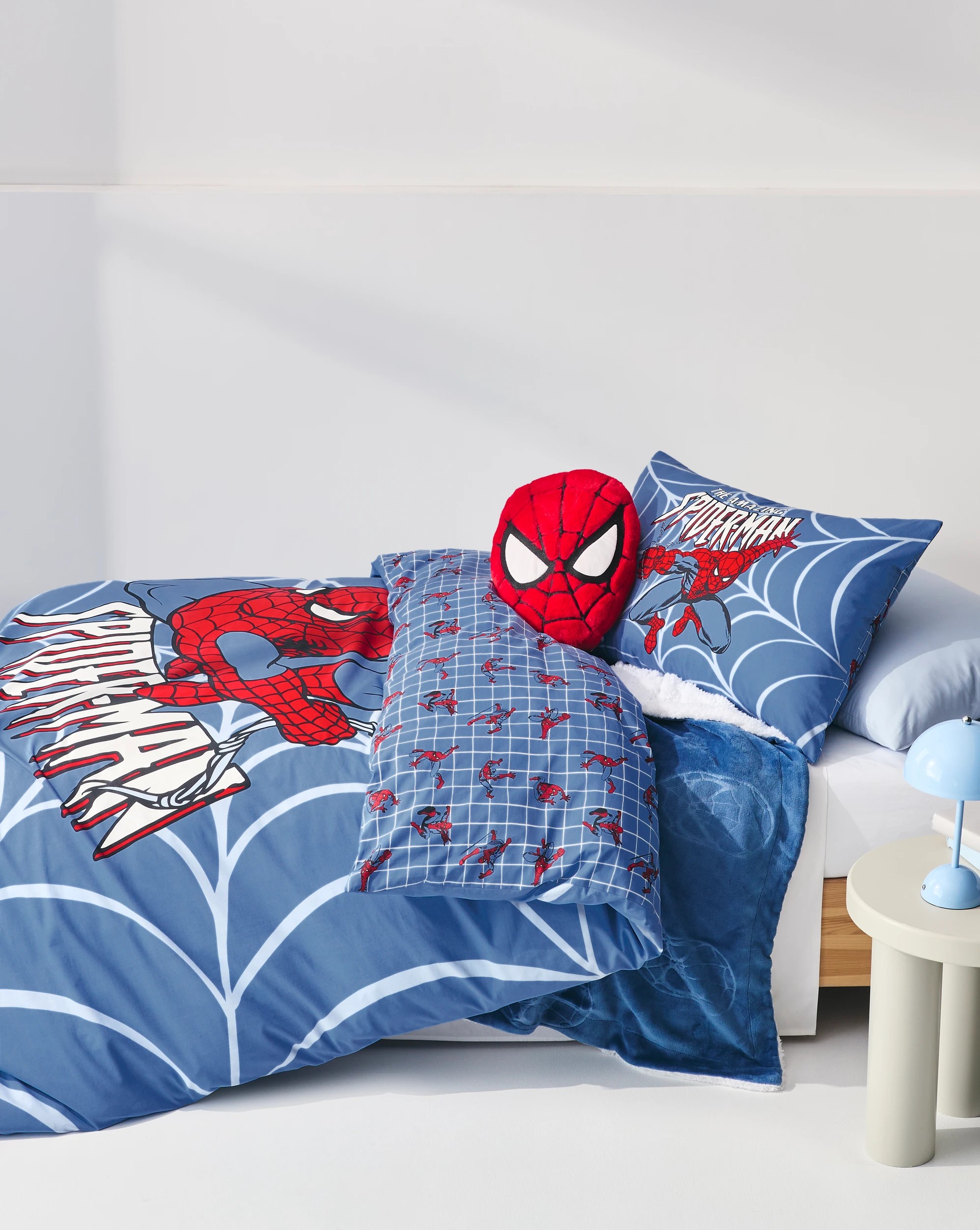 2 Disney Marvel The Amazing Spider-Man Reverse Quilt Cover Set - Double Bed - Blue, 2 of 10