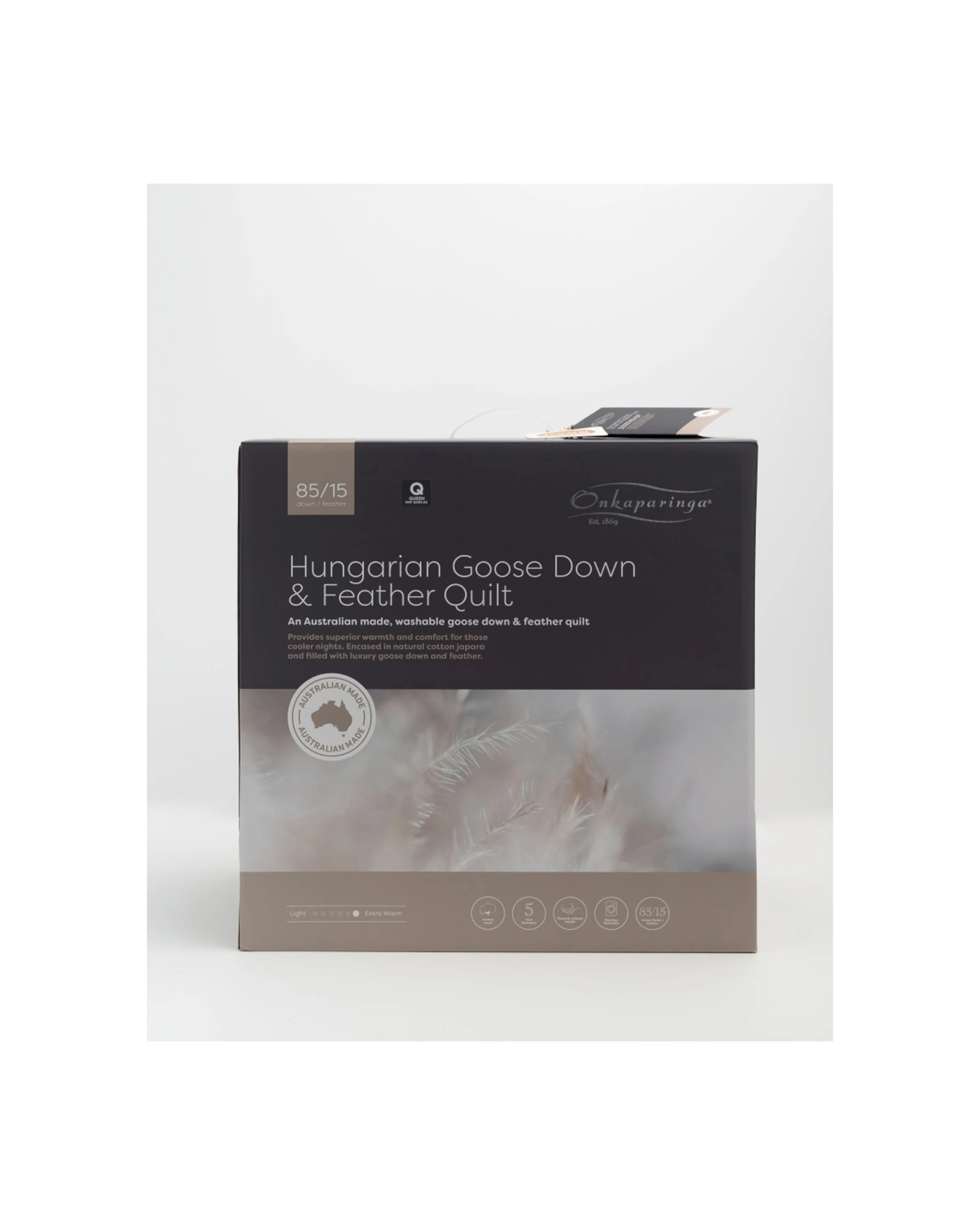 5 Onkaparinga 85-15 Hungarian Goose Down Feather Surround Pillow Standard - White, 5 of 9