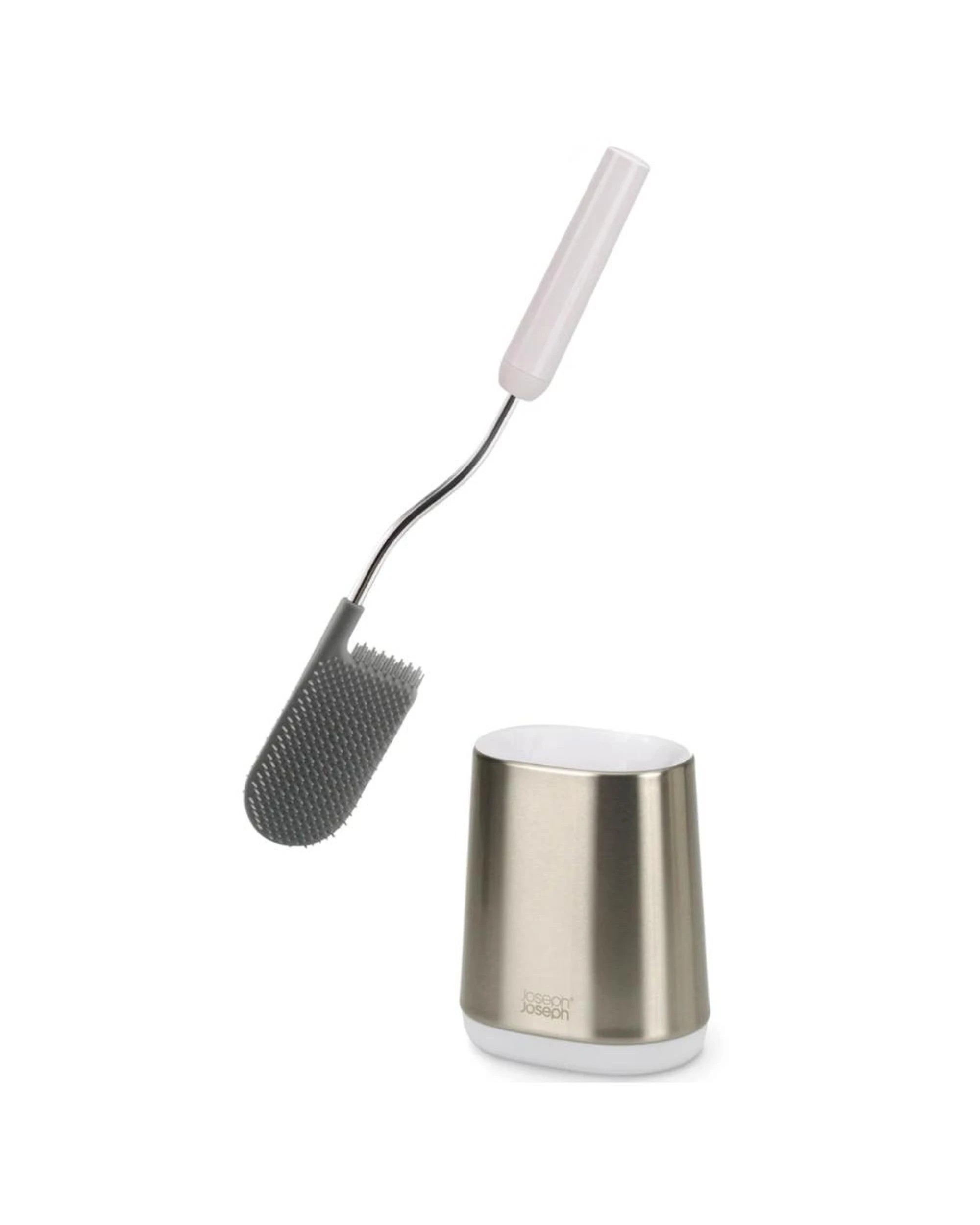 1 Joseph Joseph Flex Lite Steel Toilet Brush With Holder, 1 of 10