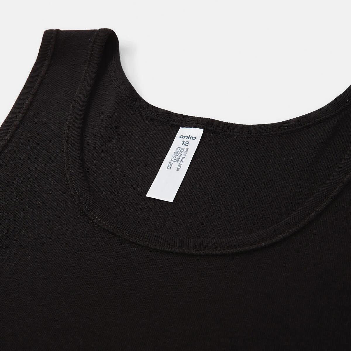 2 3 Pack Essential Cotton Tank Black, 2 of 9