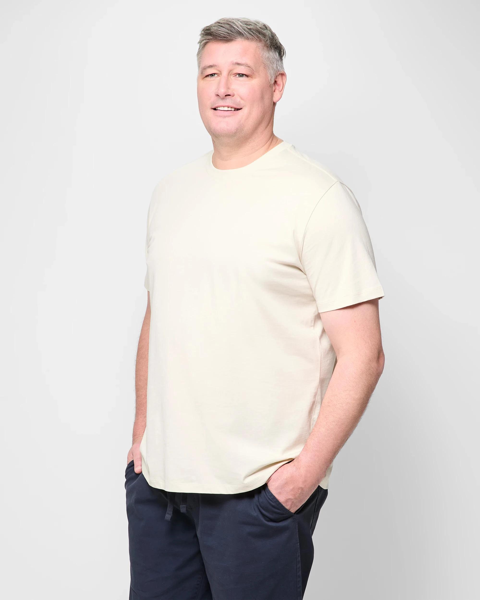 3 Target Man Plus Plus Size Australian Cotton Crew T-Shirt SILVER BIRCH, 3 of 5