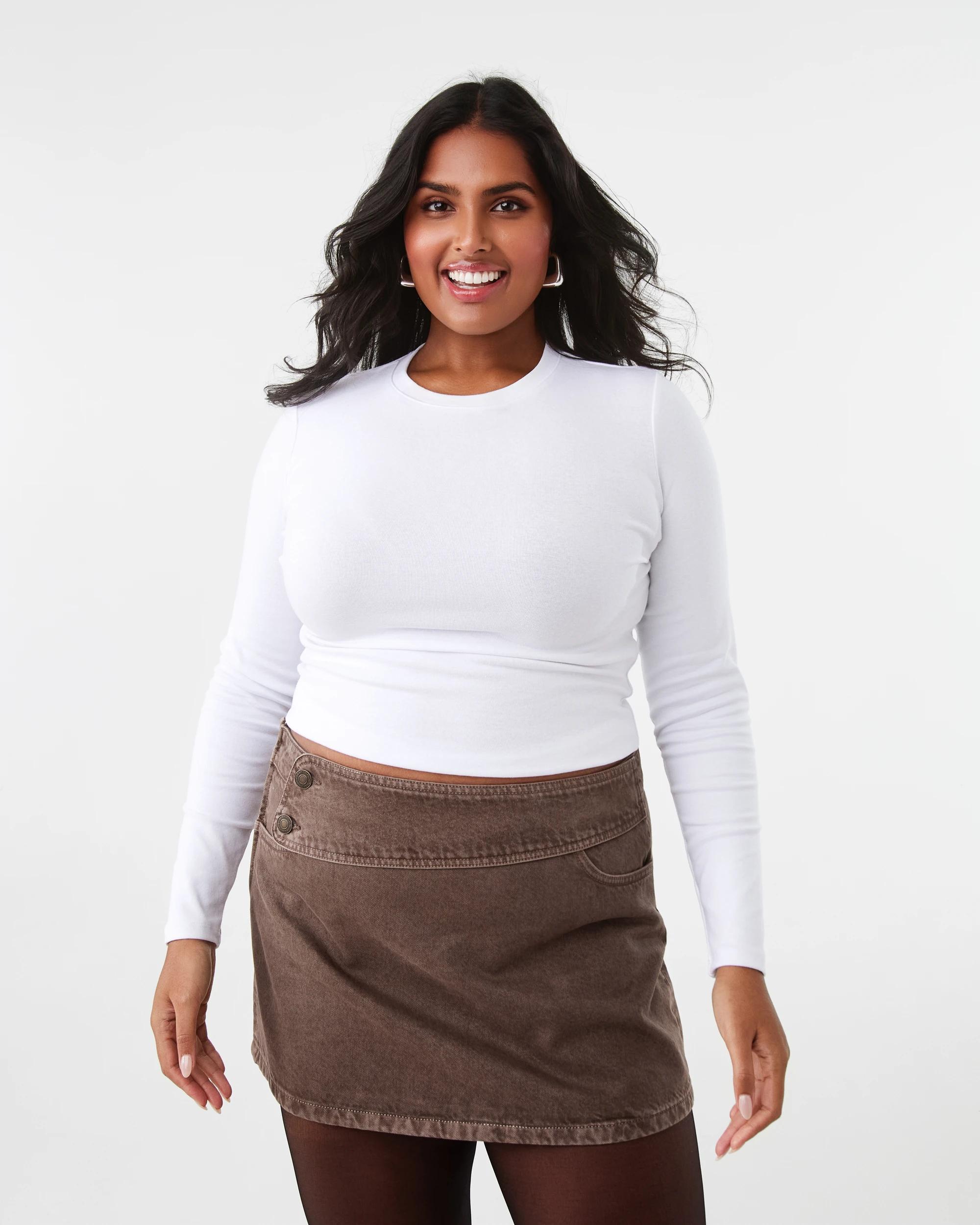 3 Long Sleeve Neat Fit Top White, 3 of 9