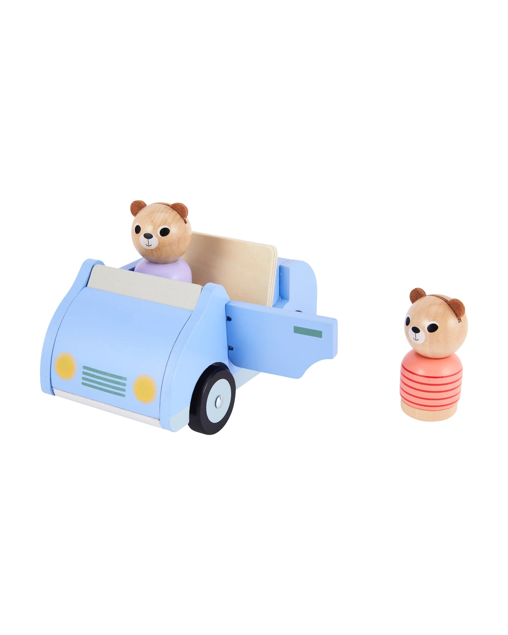 1 Wooden Bear Car Set, 1 of 9
