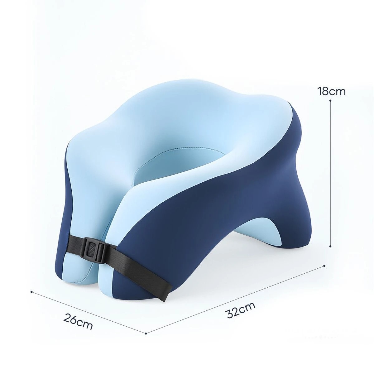 2 LUXDREAM U Shape Neck Nap Pillow Travel Memory Foam 360-Degree, 2 of 3