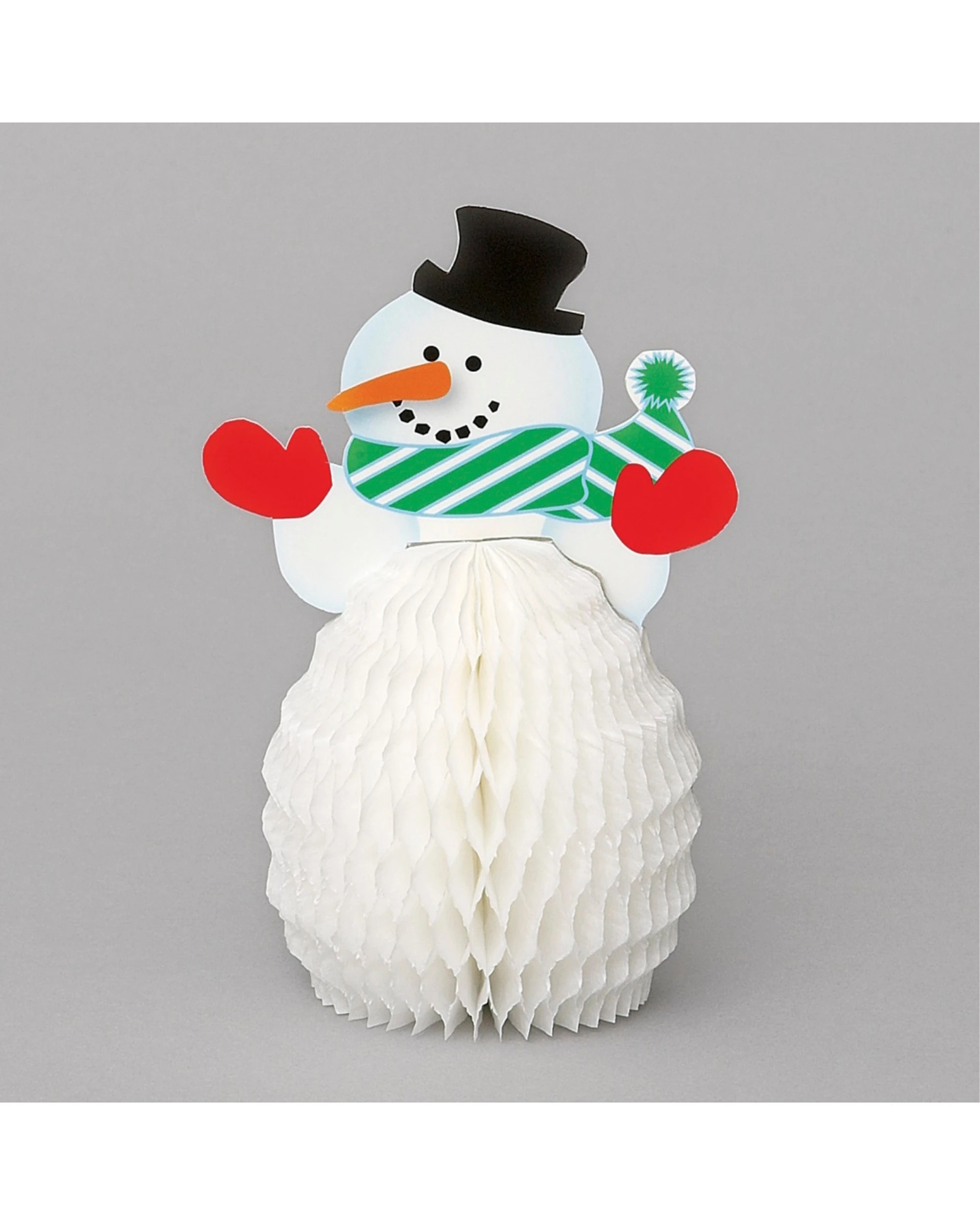2 Unique Snowman Mini Honeycomb Centrepieces Set of 4 - Multi, 2 of 2