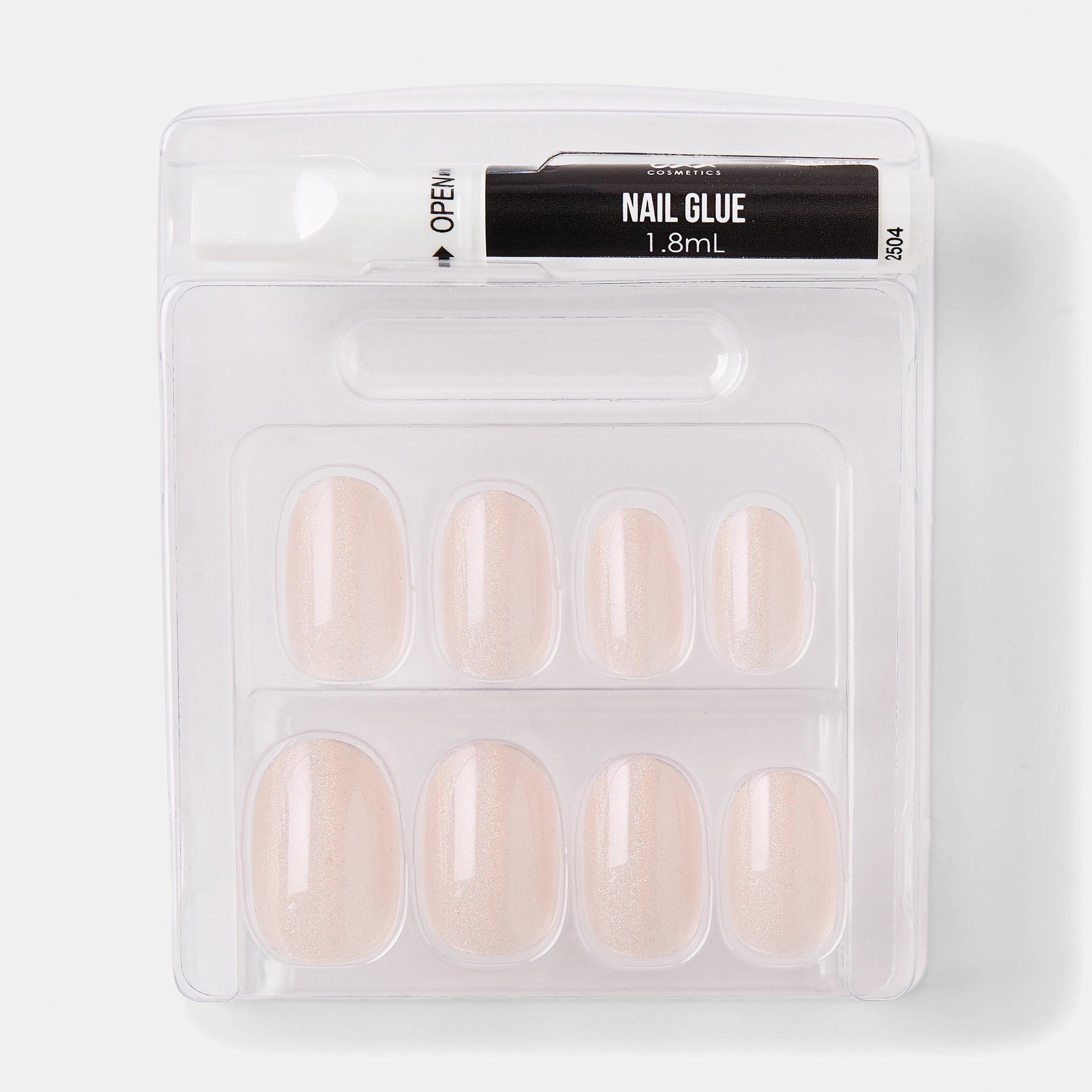 3 OXX Cosmetics 24 Pack Artificial Nails with Adhesive - Oval Shape, Pearl Glaze, 3 of 5