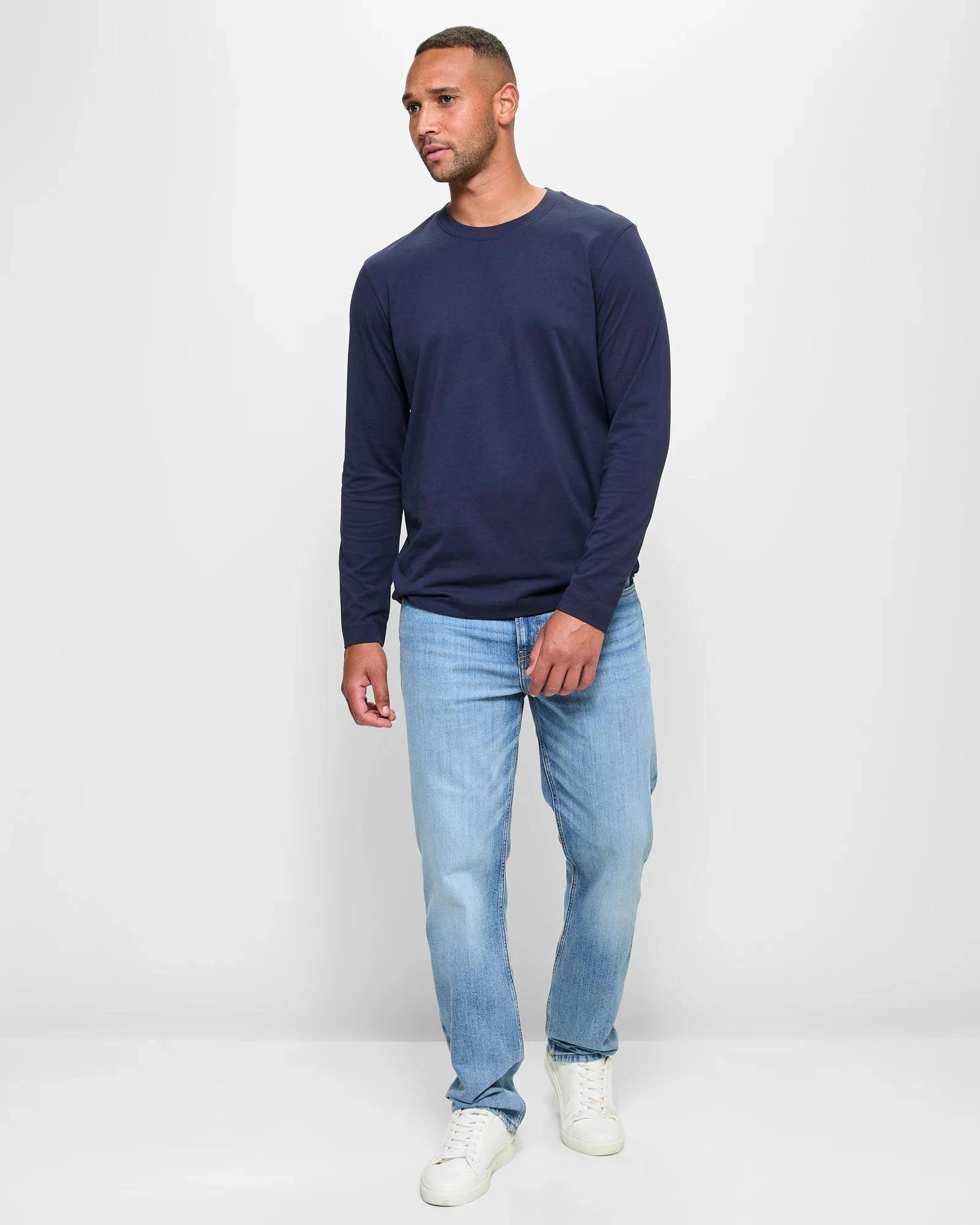 2 Target Australian Cotton Long Sleeve T-Shirt NAVY BLUE, 2 of 5