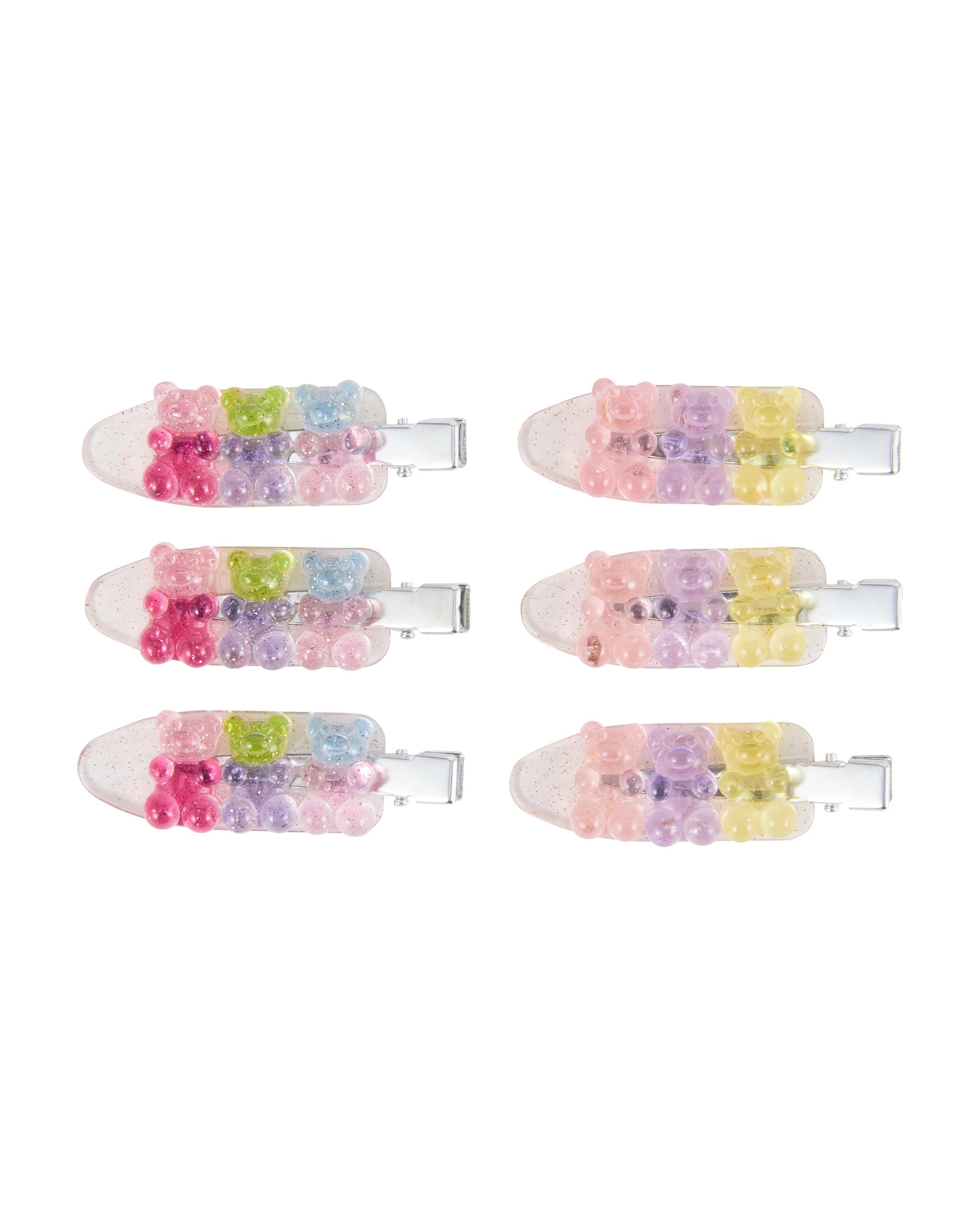 1 OXX Haircare 6 Pack No Crease Styling Clips - Gummy Bear, 1 of 4