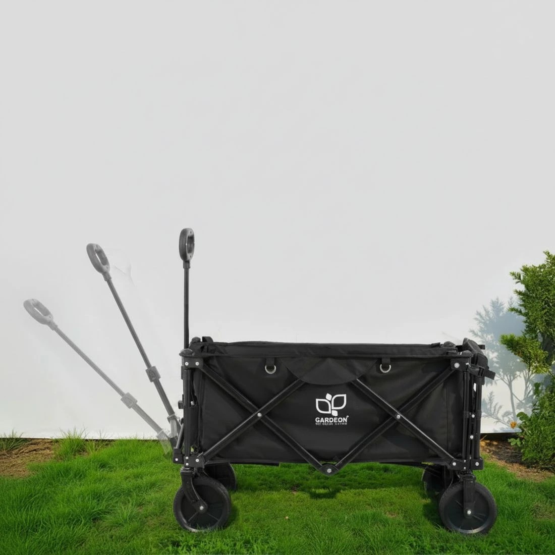 4 Gardeon Garden Cart with Opening Rear - Black, 4 of 5