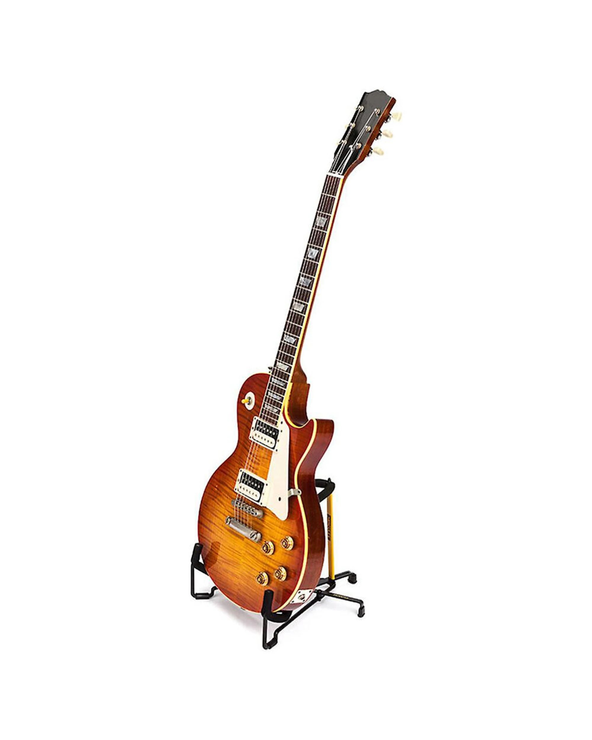 2 Hercules Travelite Fold Away Electric Guitar & Bass Stand Holder Foldable Rack - Black, 2 of 4