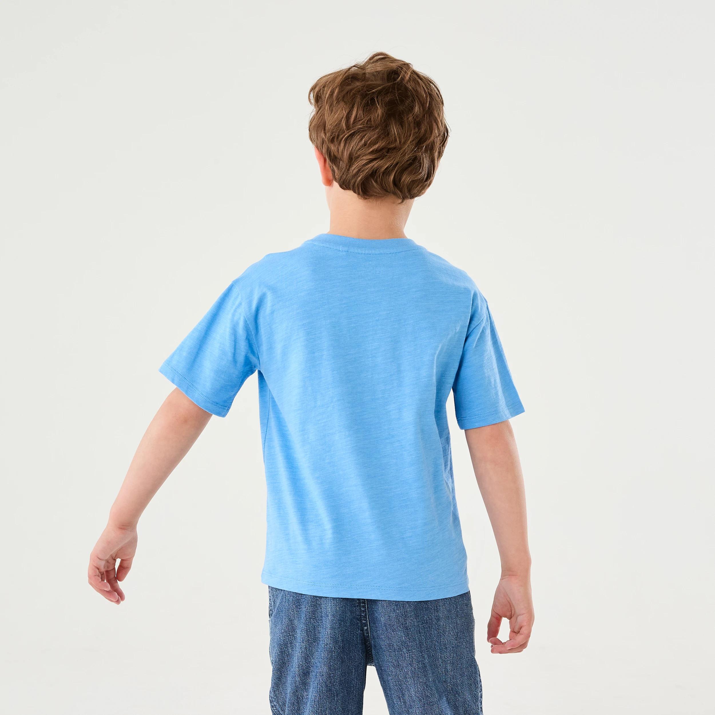 2 Plain Cotton T-shirt SILVER LAKE BLUE, 2 of 6
