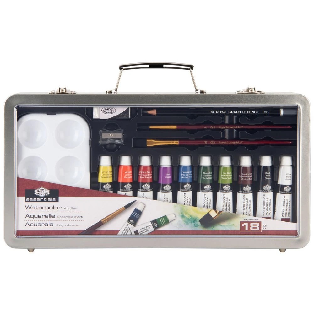 1 Royal&Langnickel Large Window Artist Tin Watercolour Set 18pc, 1 of 5
