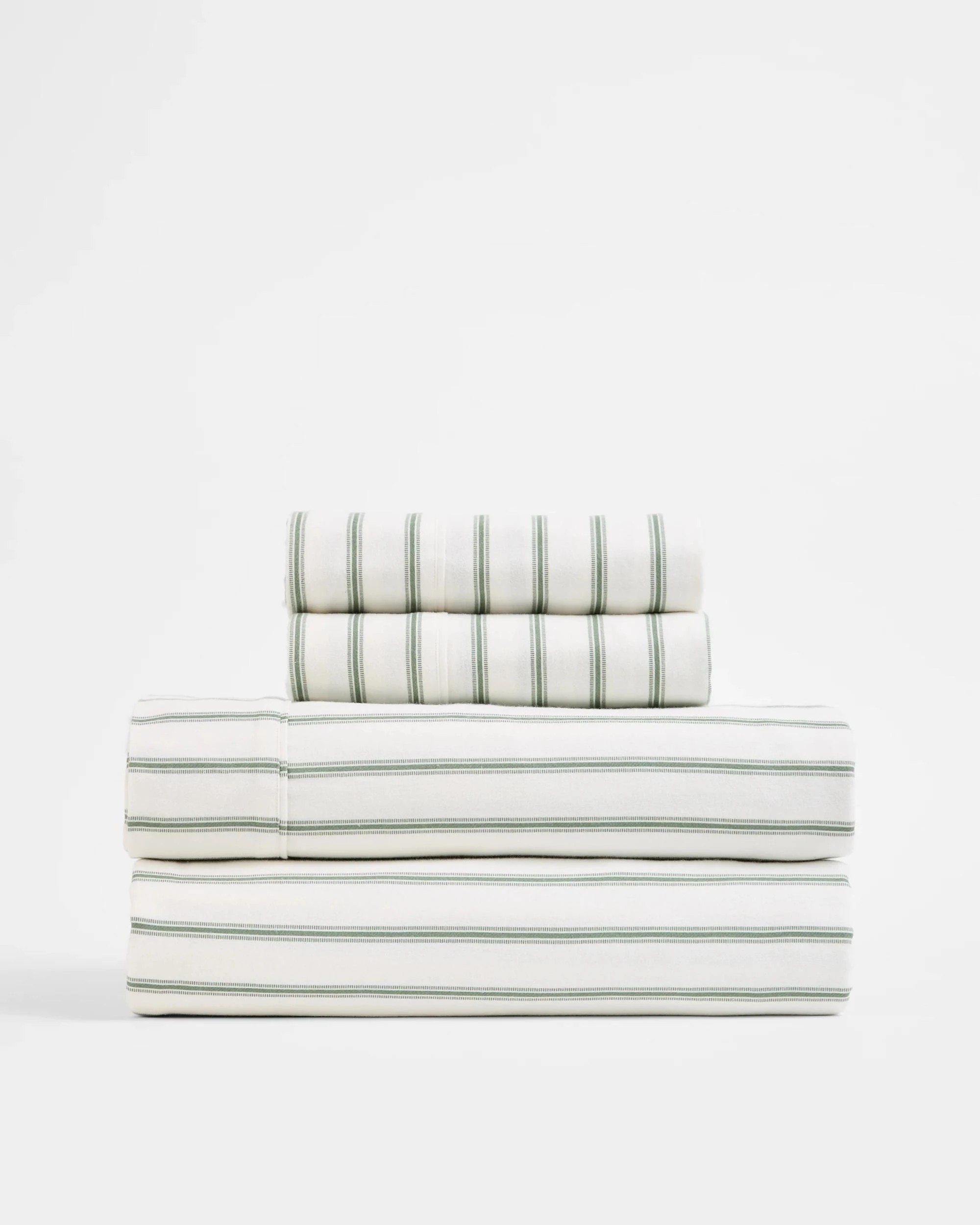 4 Target Taylor Stripe Flannelette Sheet Set - King Single Bed - Green, 4 of 4