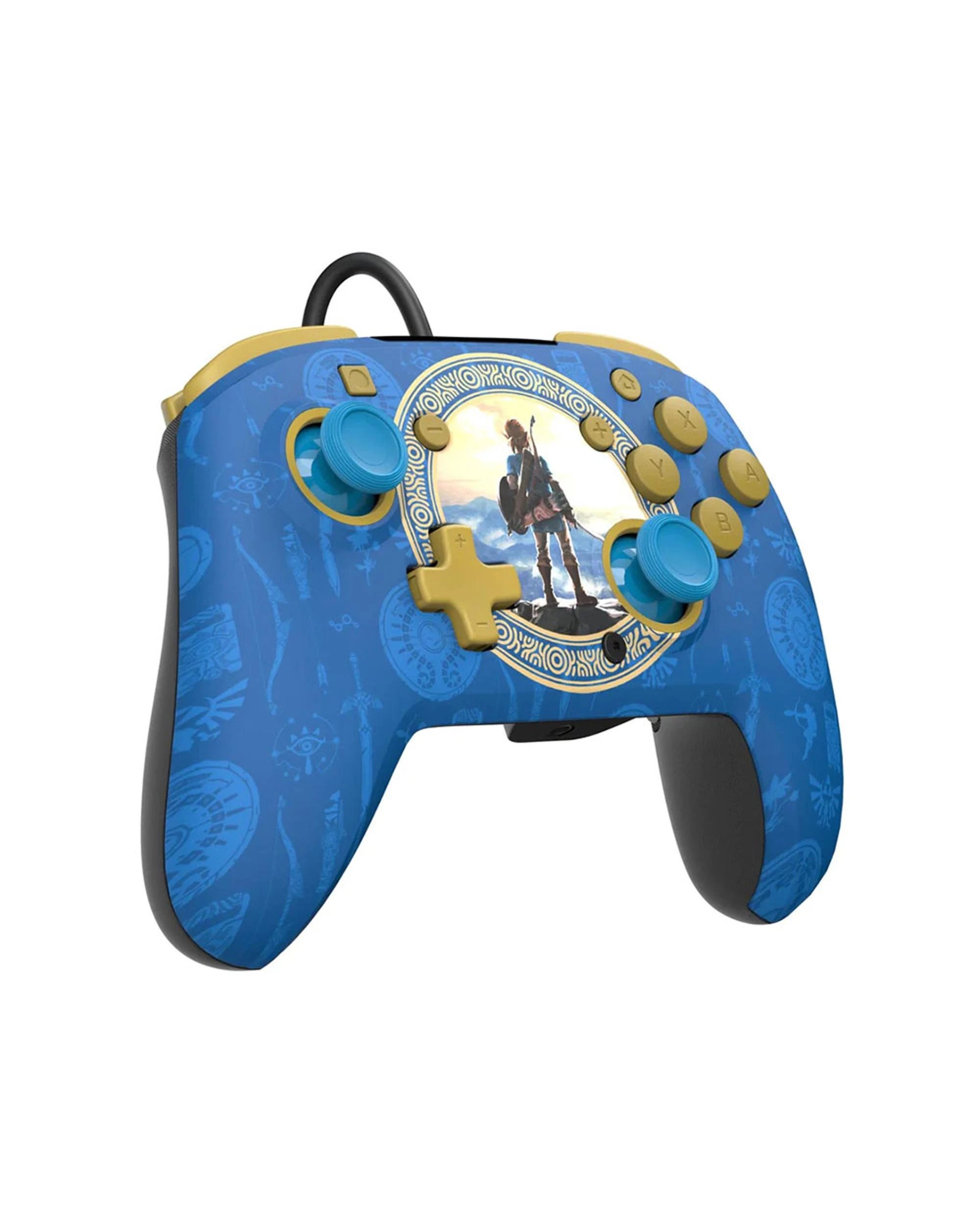 4 PDP Switch Rematch Wired Controller Hyrule Blue, 4 of 10