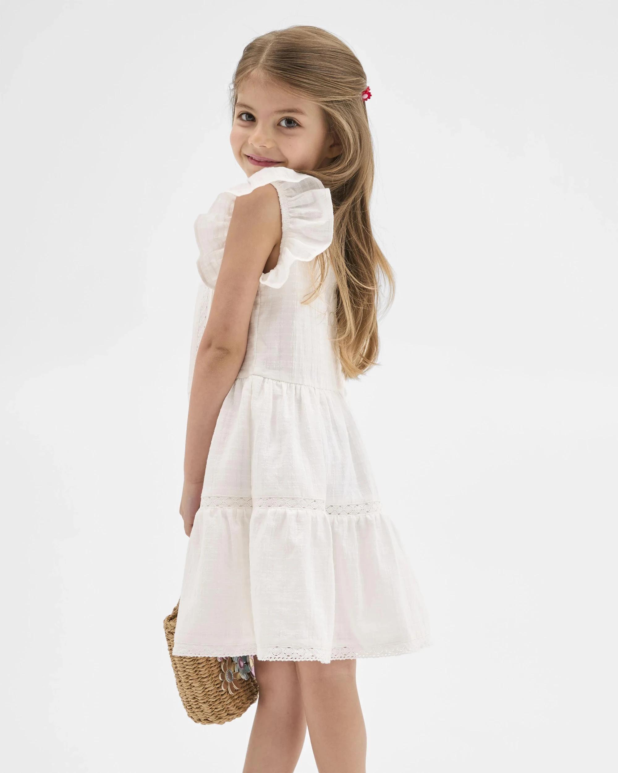 5 Target Kids Australian Cotton Boho Dress WHITE, 5 of 8