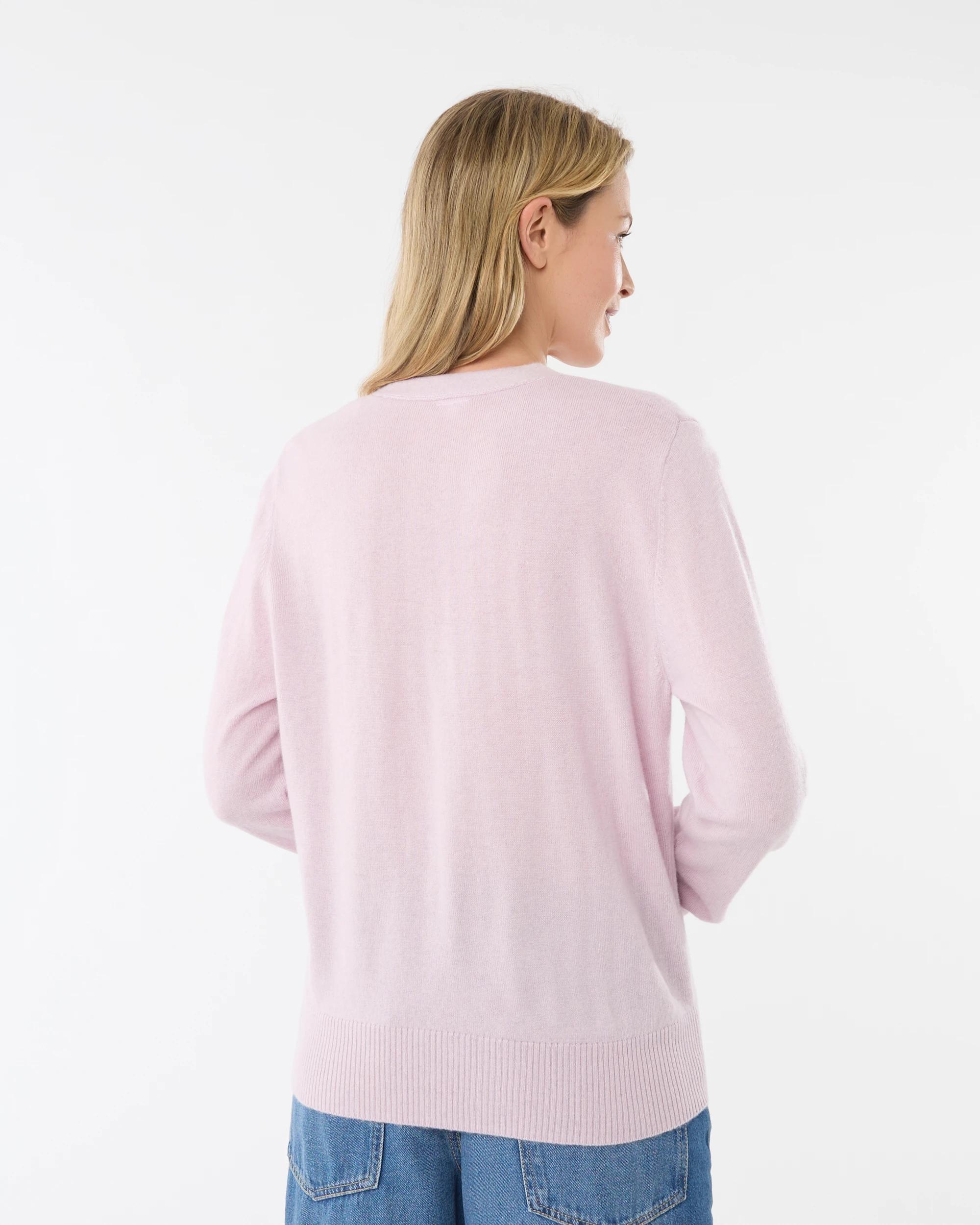 3 Merino Wool Cardigan Soft Prpl, 3 of 7