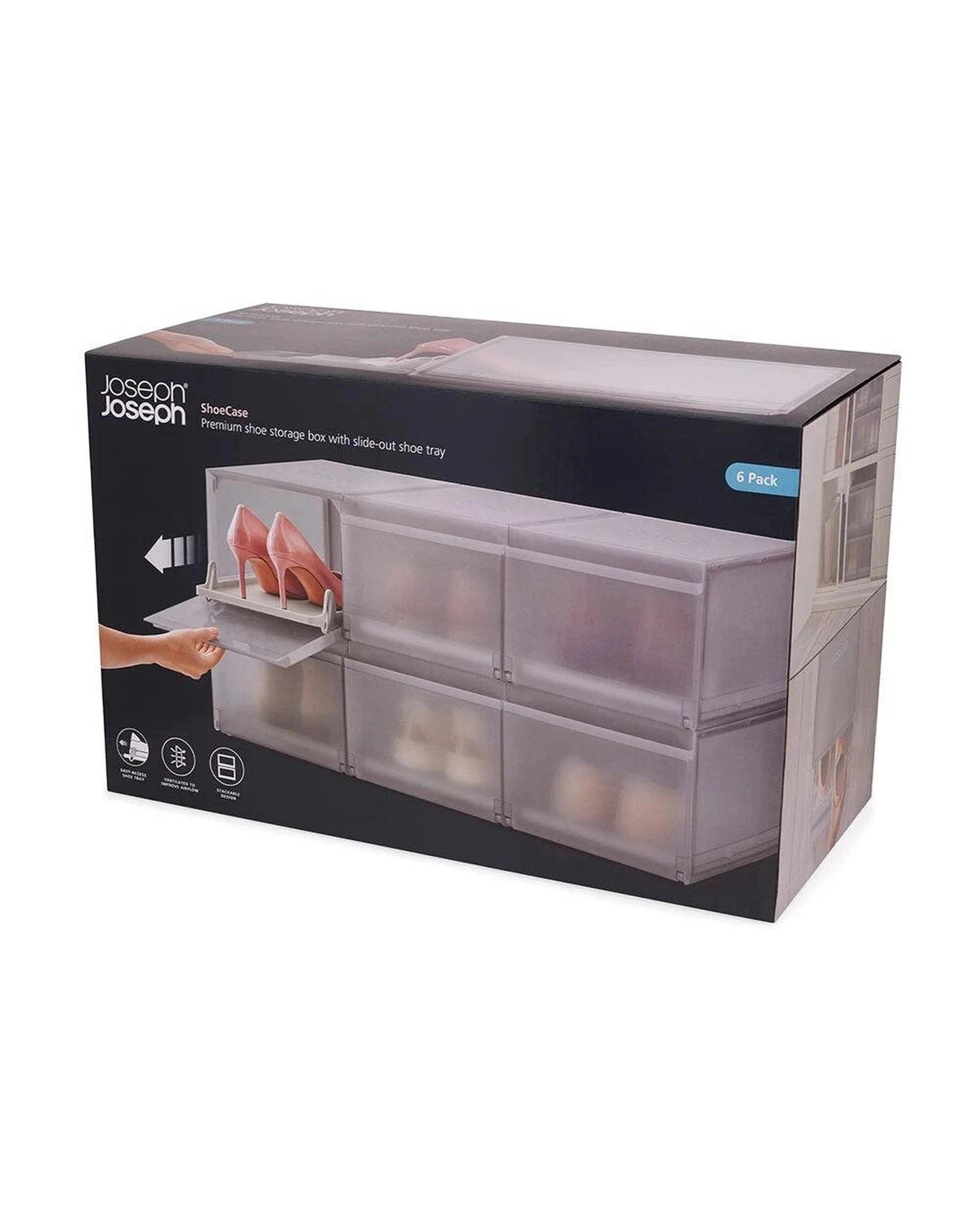 7 Joseph Joseph ShoeCase Premium Shoe Storage Box Set 6 Piece, 7 of 7