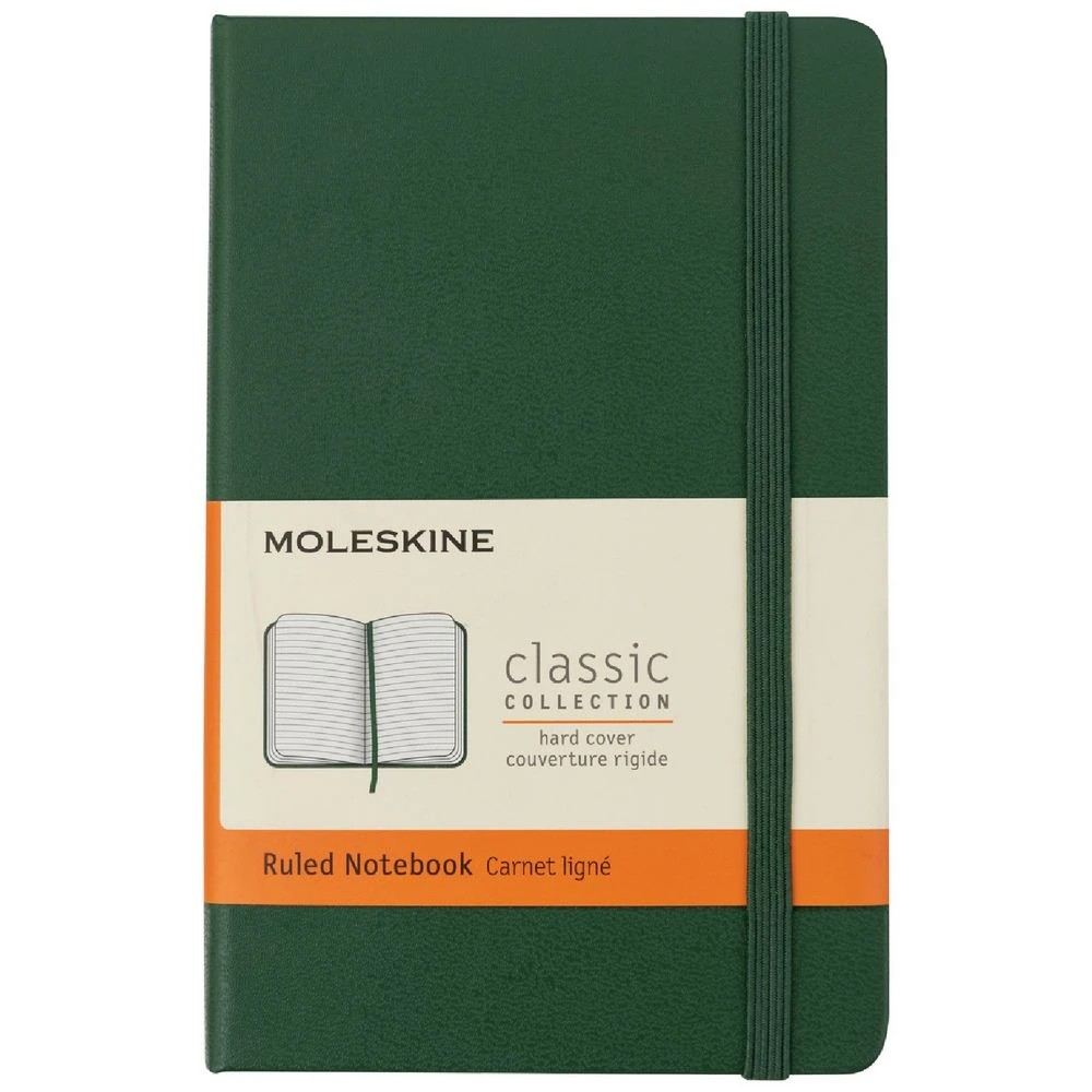 1 Moleskine Classic Hard Cover Ruled Notebook Myrtle Green, 1 of 6
