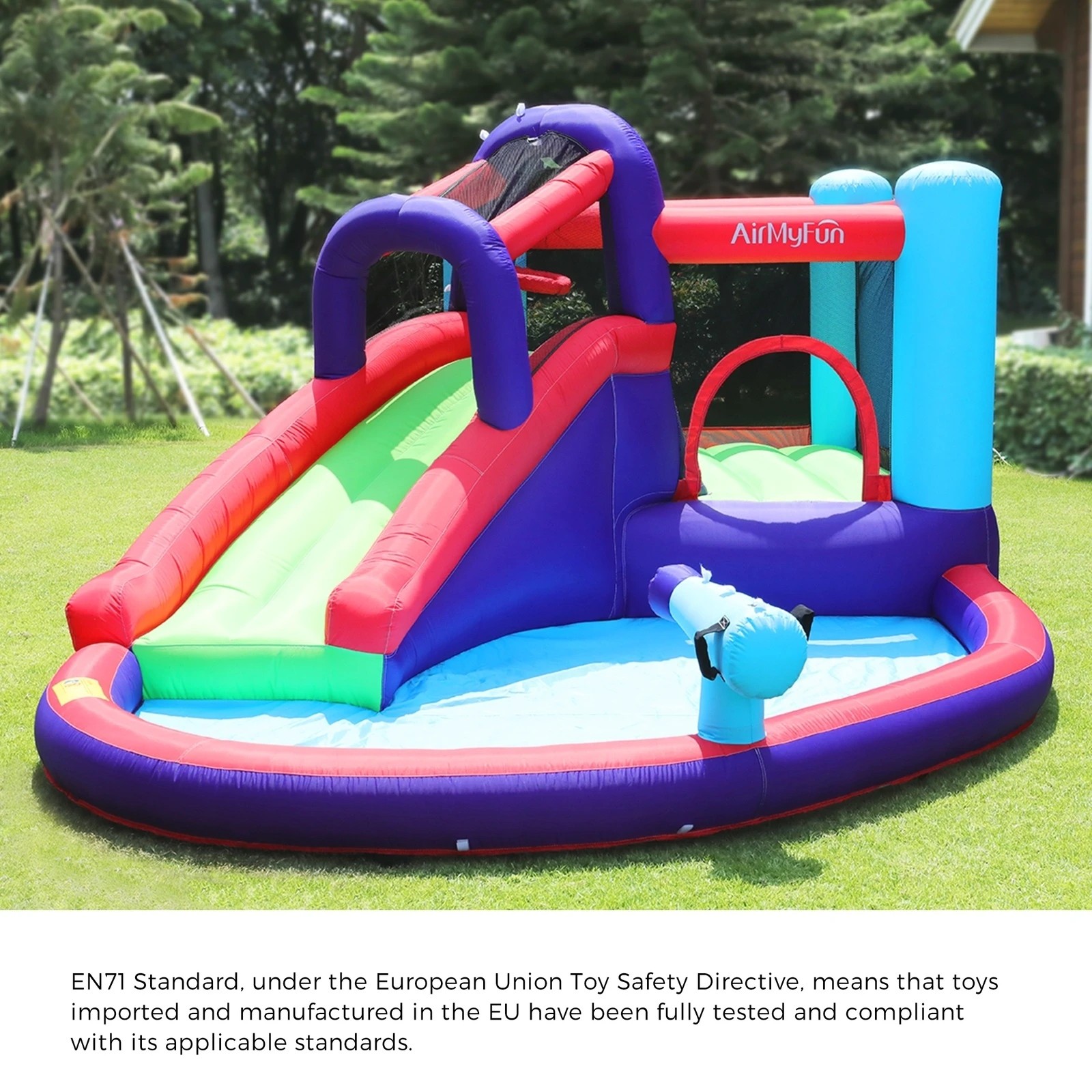 2 Airmyfun Inflatable Bounce House Water Slide Park Trampoline Jumping Castle Toy
 - Multi, 2 of 8