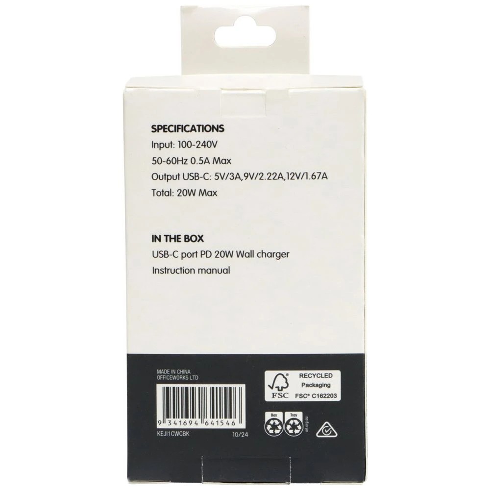 7 Keji USB-C 20W PD Wall Charger Black, 7 of 7