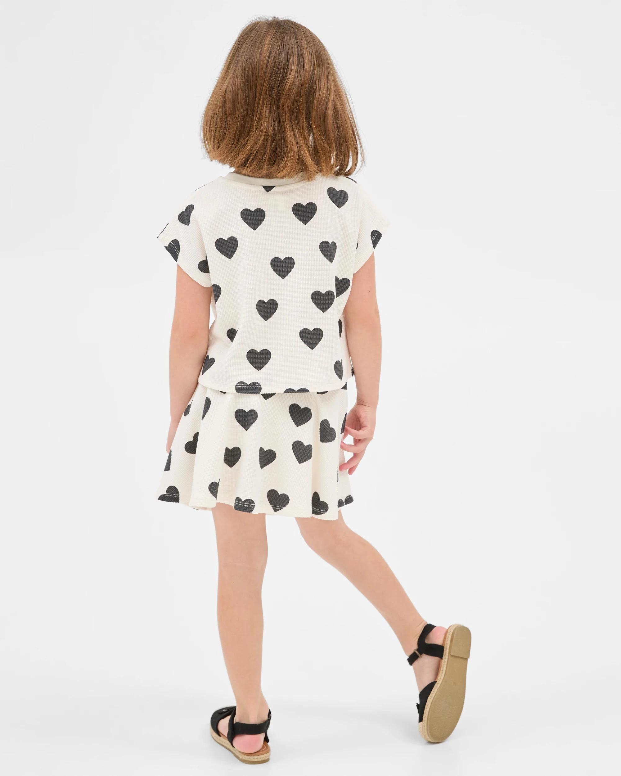 3 Target Waffle T-Shirt and Skort 2 Piece Set BLACK AND WHITE, 3 of 6